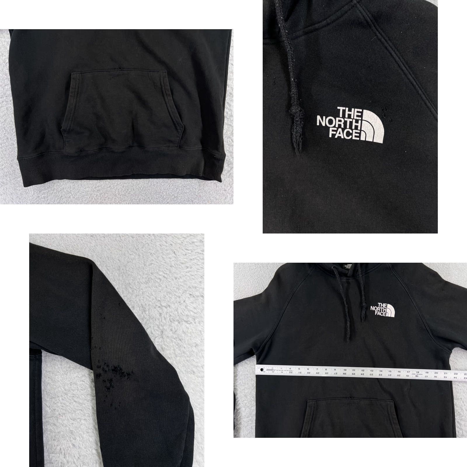 The North Face VINTAGE The North Face Hoodie Womens L Black Pockets Zip Full Zip Hooded Read/Regular Cotton Poly Blend Shirt? Size L / US 10 / IT 46 - 8 Thumbnail