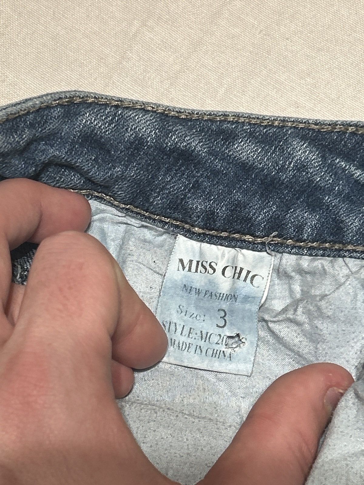 Other Blue Denim White Stitched Bootcut Jeans Size 25" / US 0 / IT 36 - 3 Thumbnail