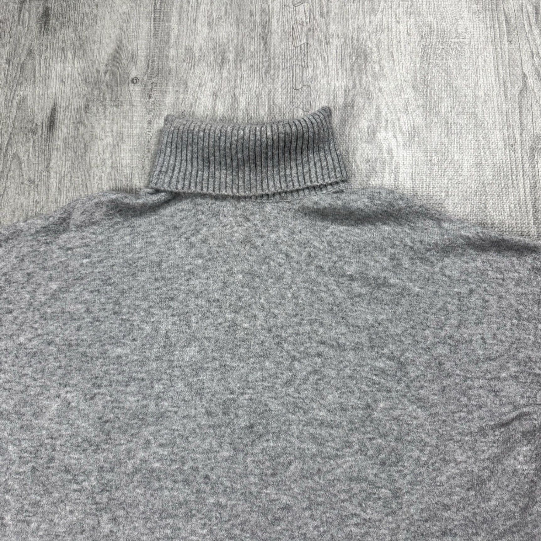J.Crew J.CREW Turtleneck Sweater Womens L Grey Solid Long Sleeve Pullover Knit Relaxed Fit Fall Winter Spring Size L / US 10 / IT 46 - 2 Thumbnail