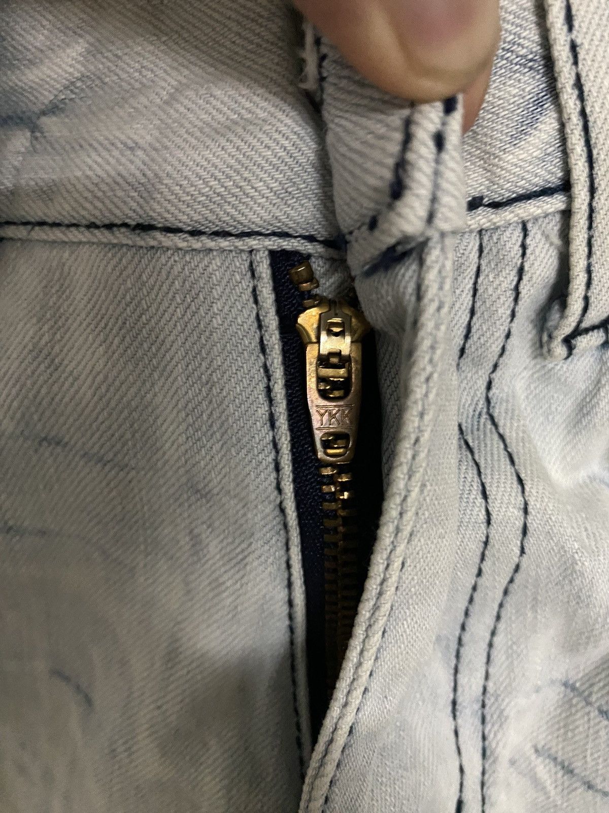 Japanese Brand Vintage Semantic Design Tie Dye Denim Jeans Size US 30 / EU 46 - 7 Thumbnail