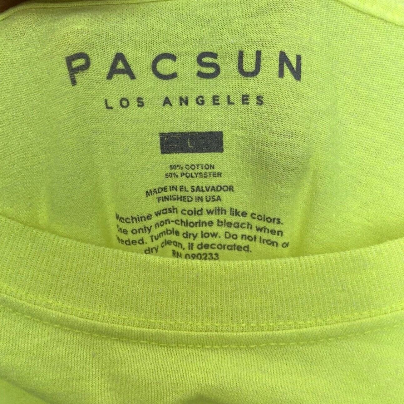 Pacsun Pacsun | Los Angeles Future Energy Long Sleeve Shirt Yellow Size US L / EU 52-54 / 3 - 4 Thumbnail