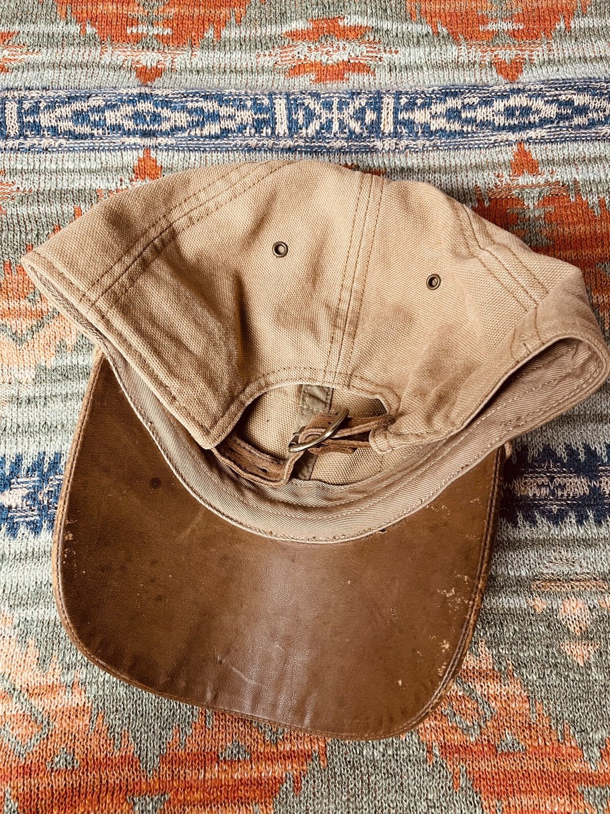 RRL Ralph Lauren RRL Ralph Lauren Rare Leather Baseball Hat cap Size ONE SIZE - 7 Thumbnail