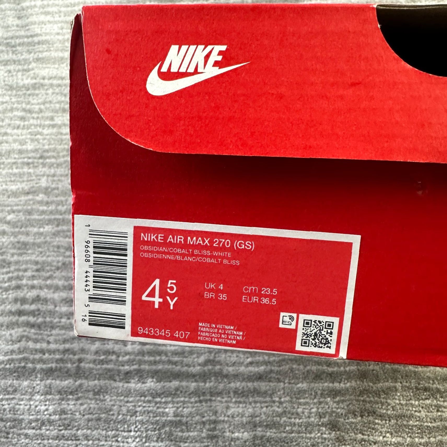 Nike Nike Air Max 270 GS Blue Obsidian5 Sneakers 4.5Y Women's 6 943345-407 Size US 4.5 / IT 34.5 - 8 Thumbnail