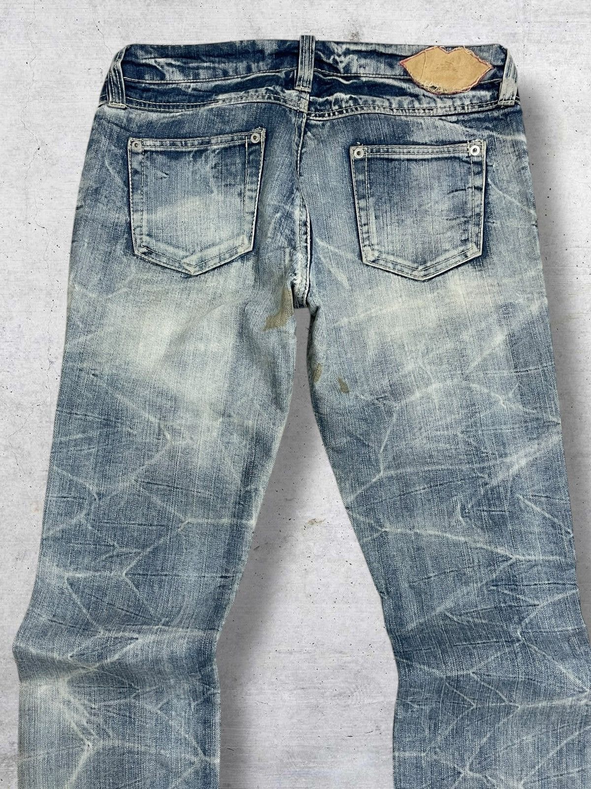 Hysteric Glamour VINTAGE JAPAN SKULL RIPPED DISTRESS PUNK CHUXXX 90S DENIM Size US 28 / EU 44 - 12 Thumbnail