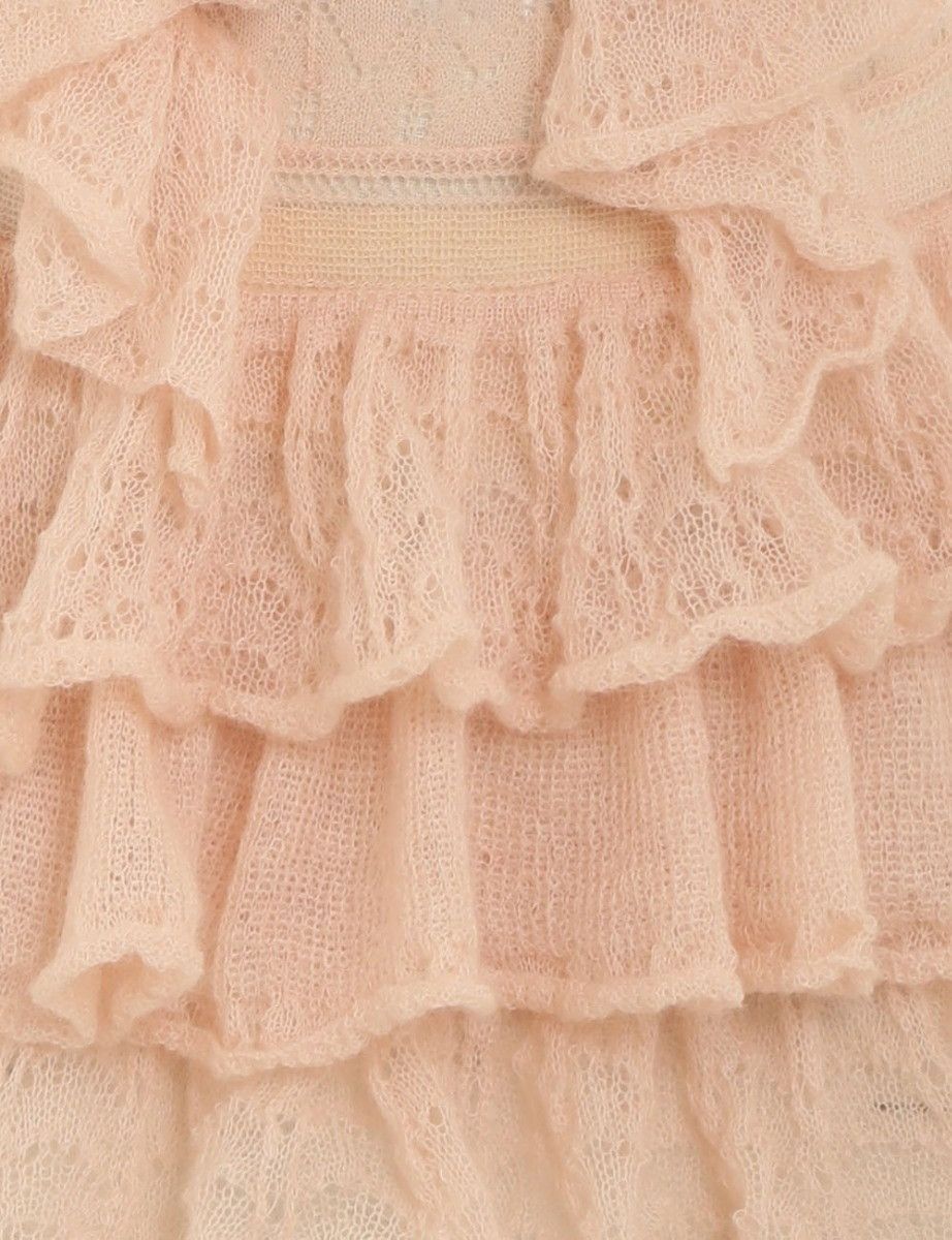 Zimmermann oc11z0425 Luminosity Frill V-Neck Sweater in Pink Size XL / US 12-14 / IT 48-50 - 6 Thumbnail
