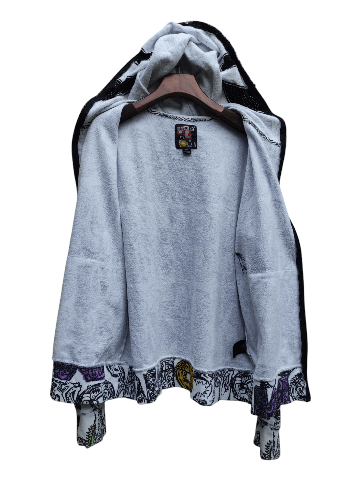 Volcom RARE💥 VOLCOM FULLPRINT KIDS MONSTER EYE FULL ZIPPER HOODIE Size US M / EU 48-50 / 2 - 3 Thumbnail