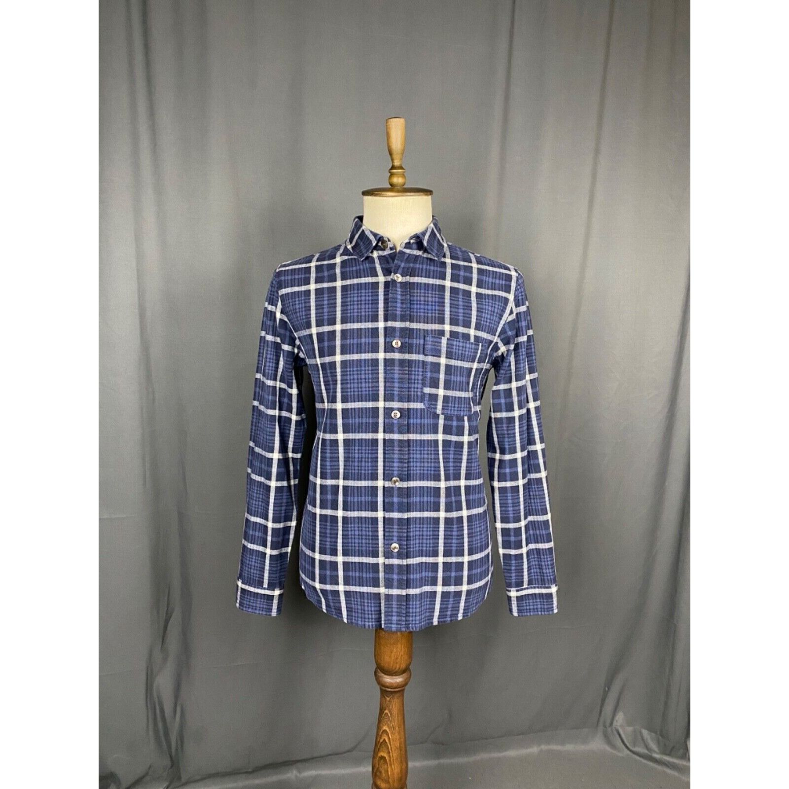 A.P.C. MINT! A.P.C. Men's Blue Checked Overshirt Jacket Size M Size US M / EU 48-50 / 2 - 2 Thumbnail