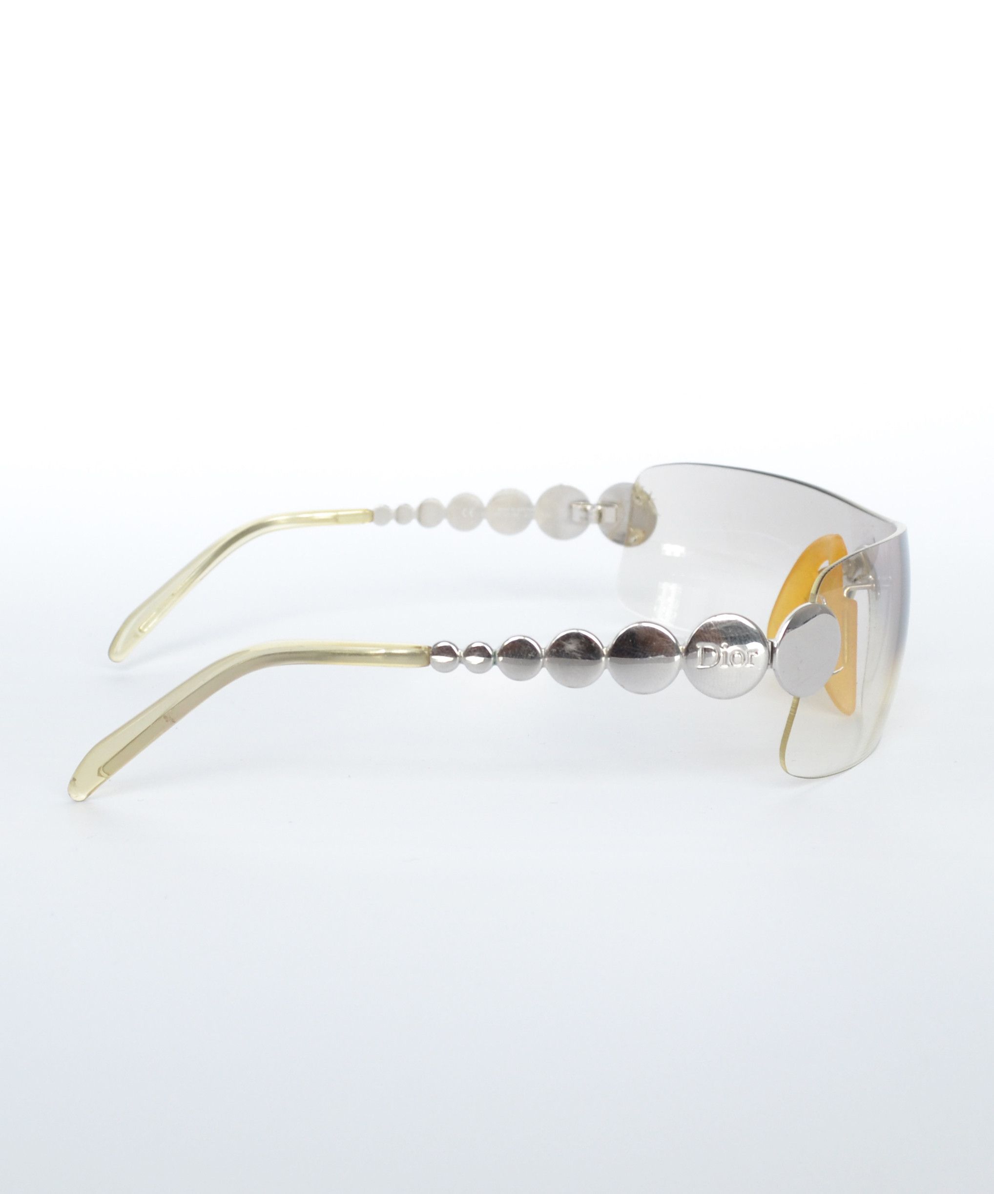 Dior 🔴 DIOR Sunglasses Millenium Silver Yellow Glasses 22G y2k Size ONE SIZE - 4 Thumbnail