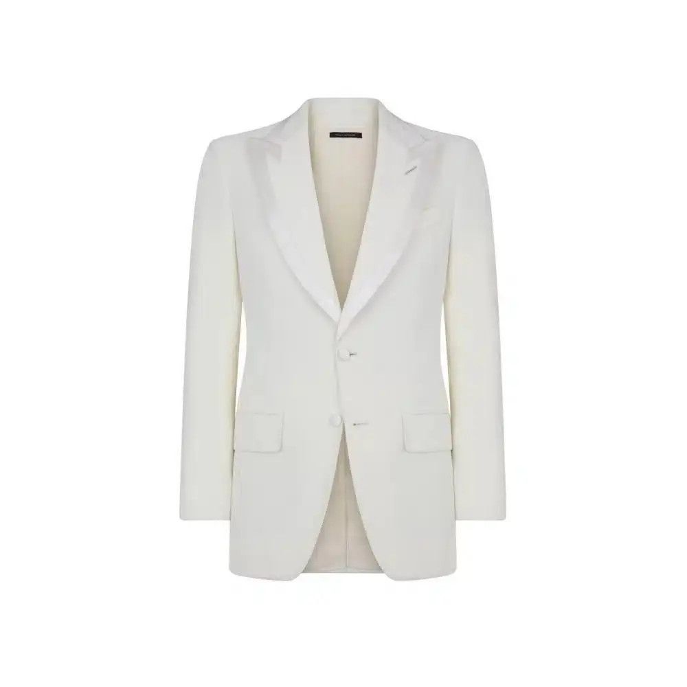 Tom Ford o1rshd1 Blazer Jacket in White Size US L / EU 52-54 / 3 - 1 Thumbnail