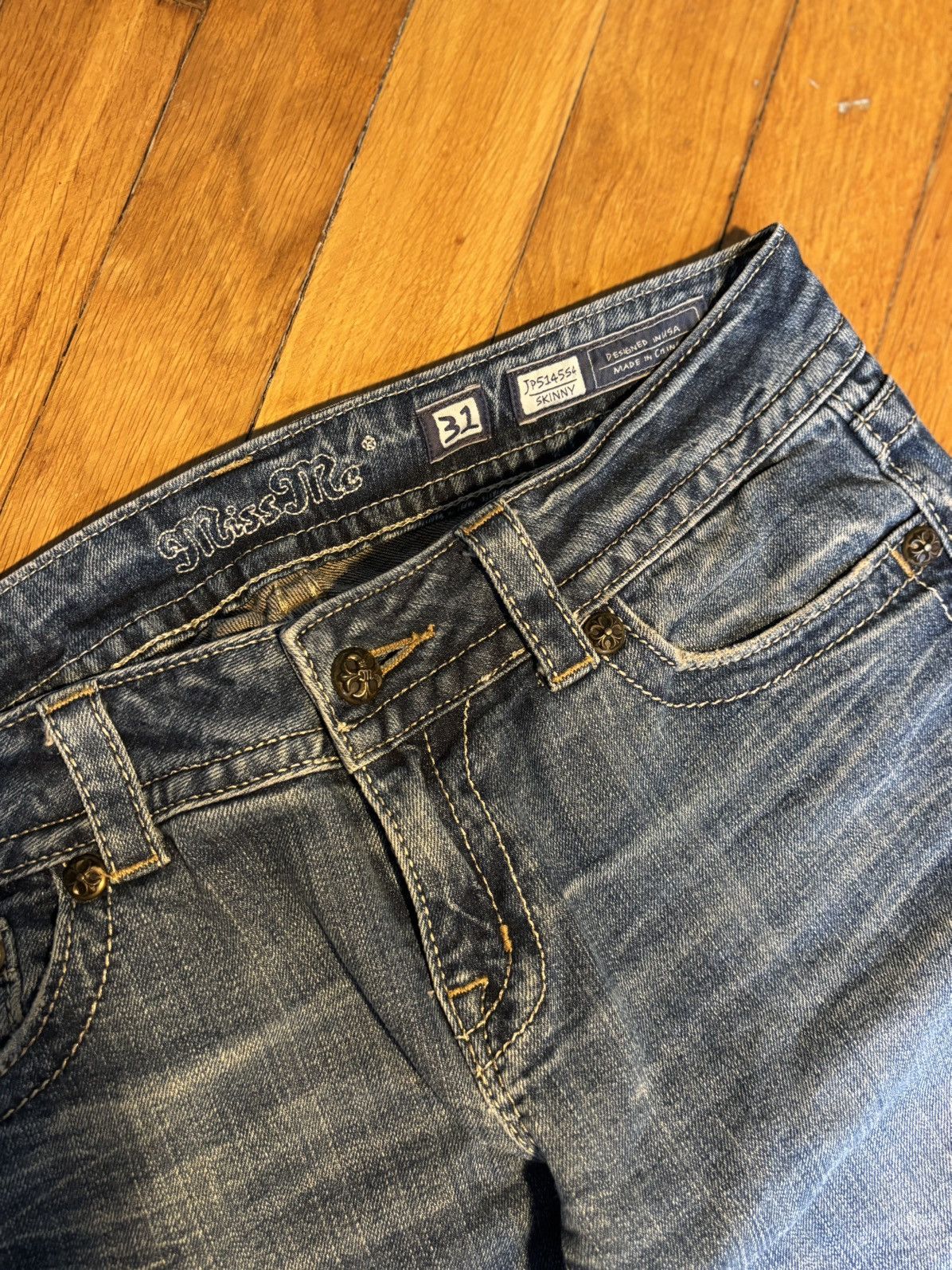 Miss Me Miss me jeans skinny 2000s goth punk skate grunge emo sk8 Size 31" - 12 Thumbnail