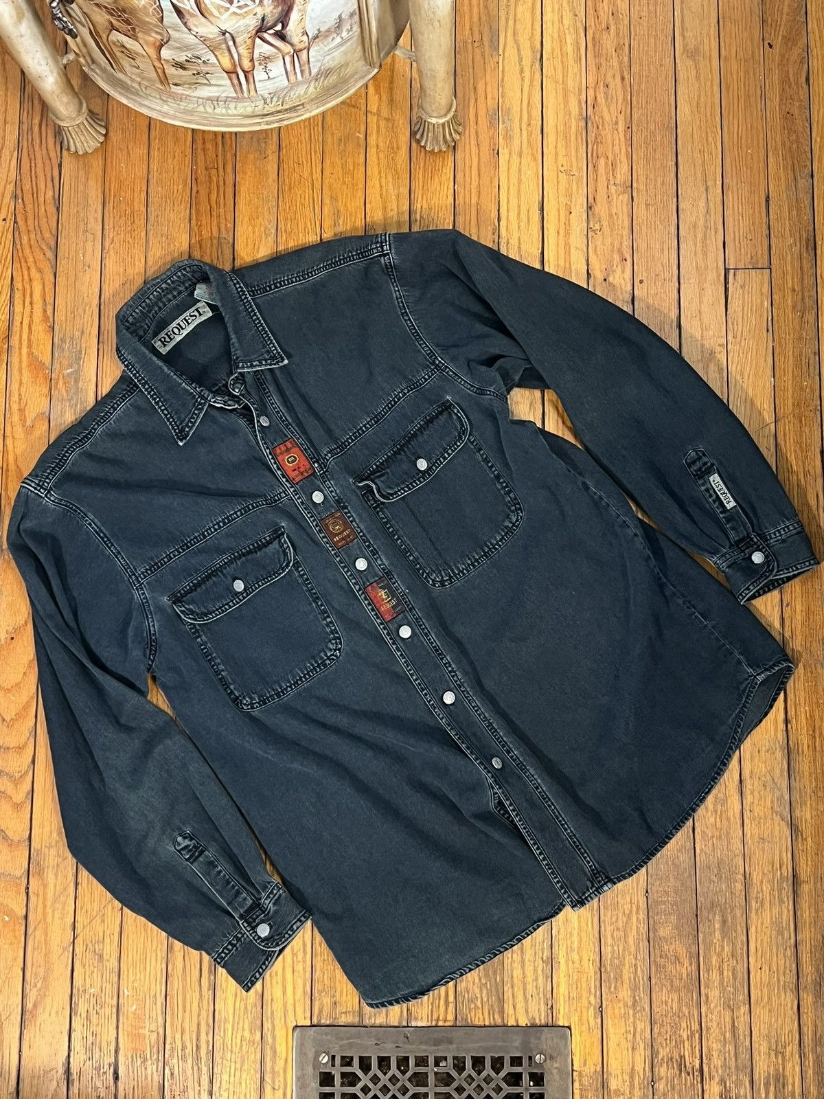 Request Jeans 80s Vintage Denim Button Up Request XL Size US XL / EU 56 / 4 - 1 Thumbnail