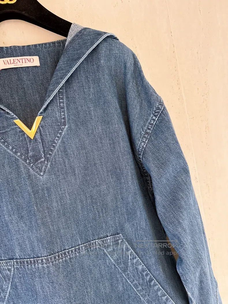 Valentino Valentino Denim hooded jacket Size S / US 4 / IT 40 - 3 Thumbnail