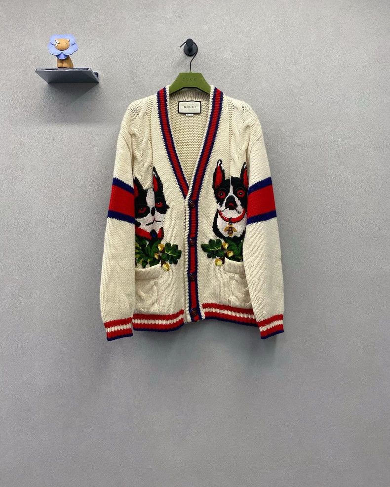 Gucci Gucci Beige knitted cardigan jacket 2502-Nextarrow Size US XS / EU 42 / 0 - 9 Thumbnail