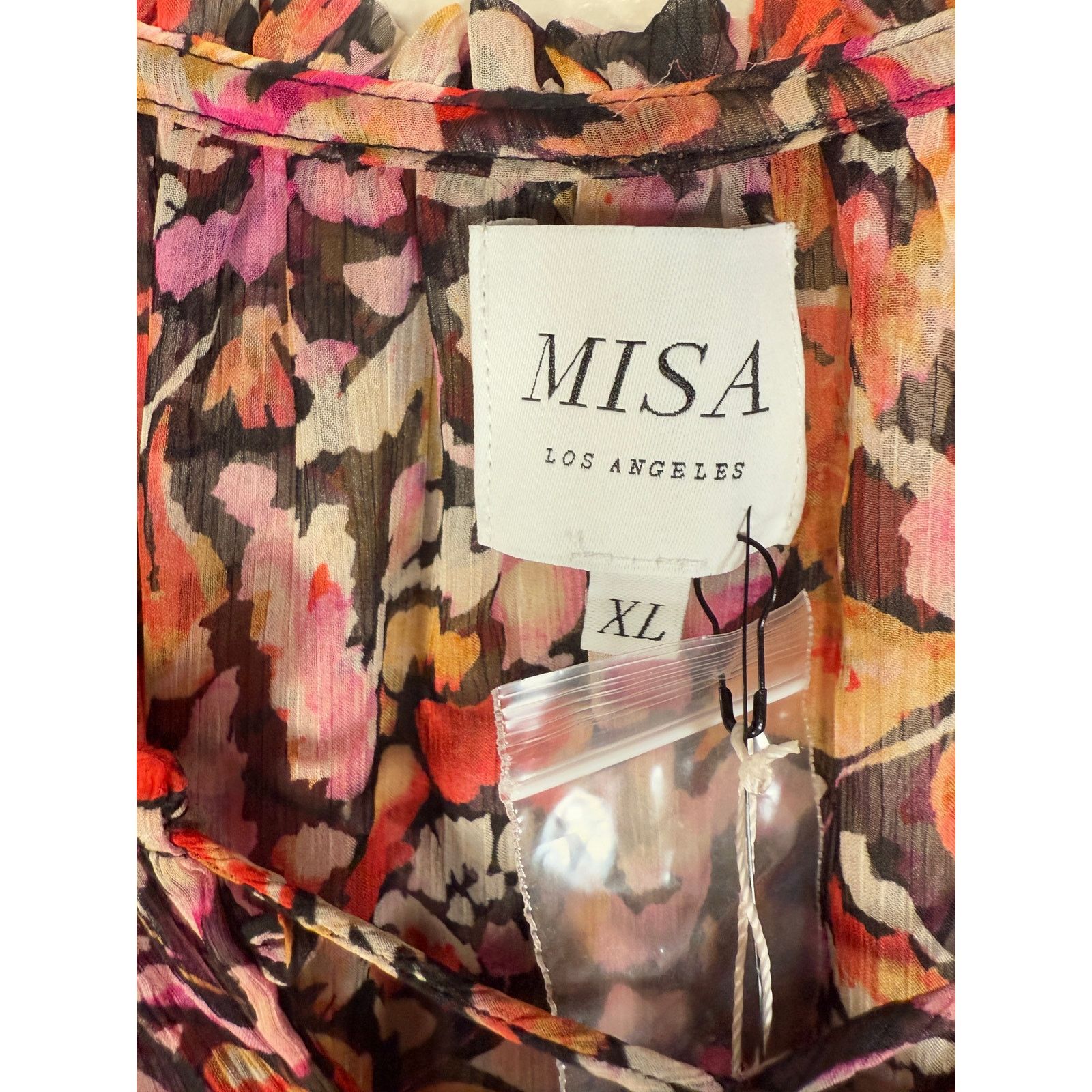 MISA Los Angeles NWT Misa Los Angeles Celina Red Fire Flora Dress Size XL Size XL / US 12-14 / IT 48-50 - 6 Thumbnail