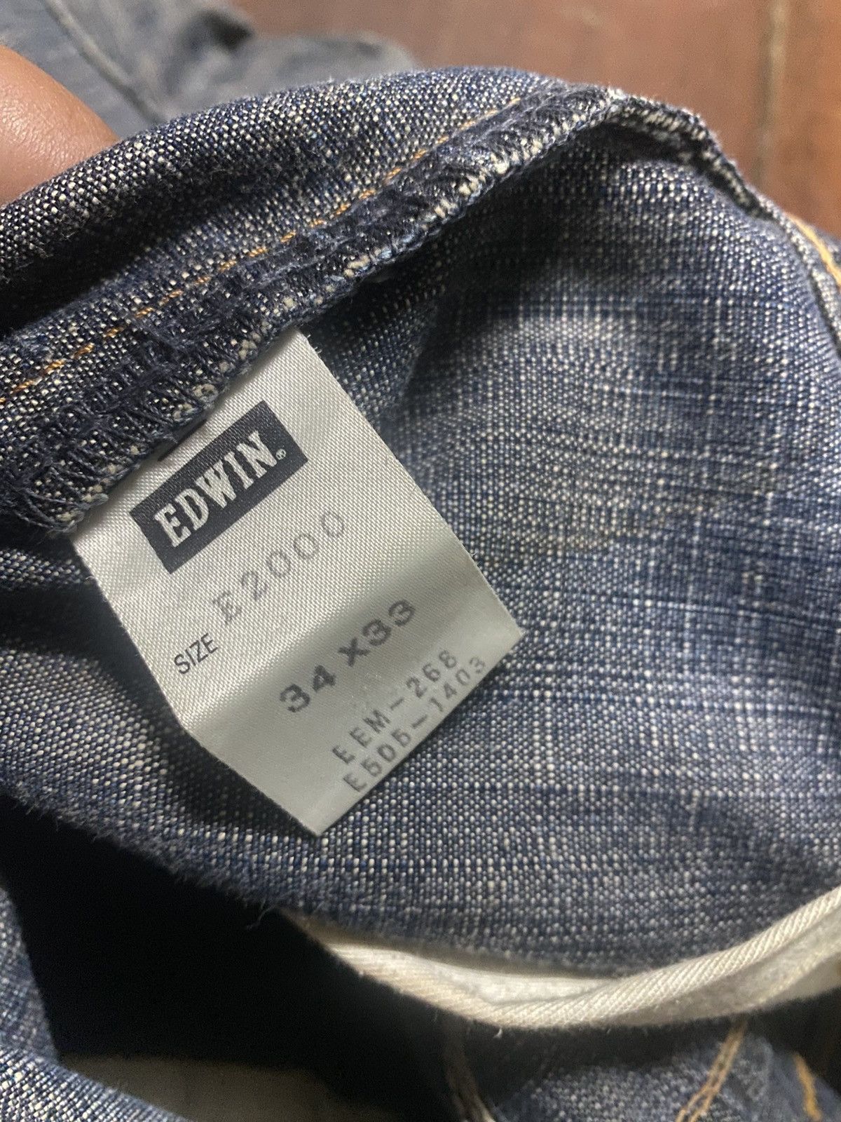 Edwin Vtg Wide Leg Jeans Edwin E Function Loose Denim Jnco Y2k Size US 35 - 22 Thumbnail