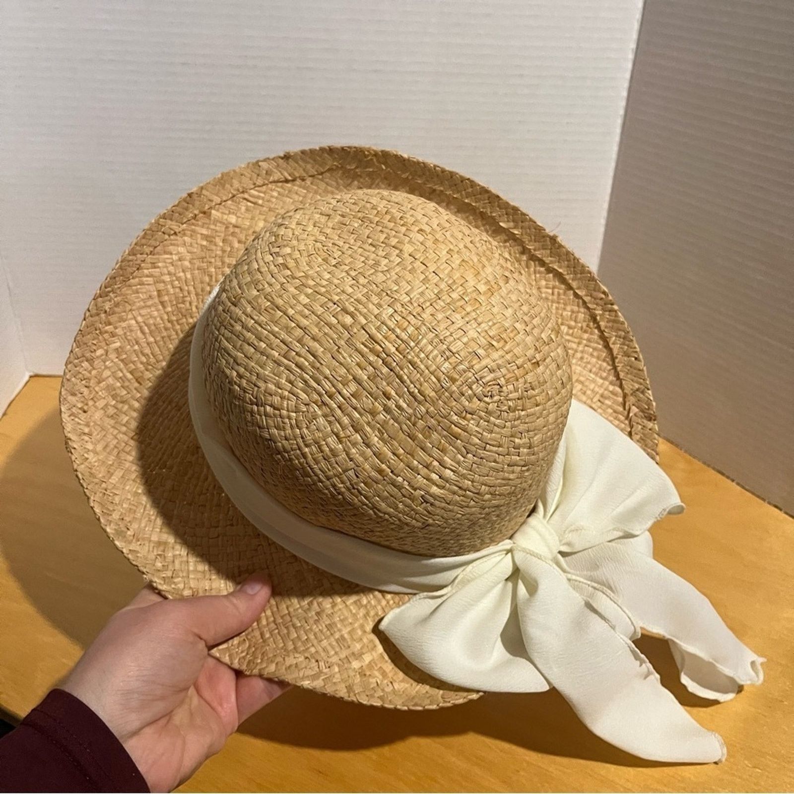 Other Foldable Panama Hat Beach Straw Hats Sun Hat Women's Cap Size ONE SIZE - 6 Thumbnail