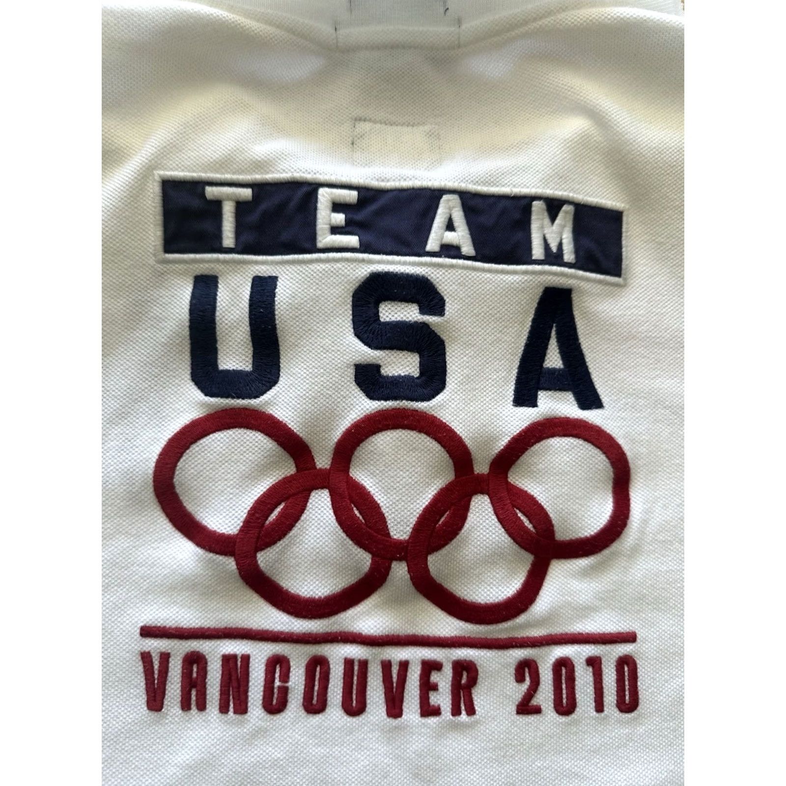 Polo Ralph Lauren VINTAGE Polo Ralph Lauren Team USA 2010 Vancouver Olympics White Polo Shirt Womens M Size M / US 6-8 / IT 42-44 - 5 Thumbnail