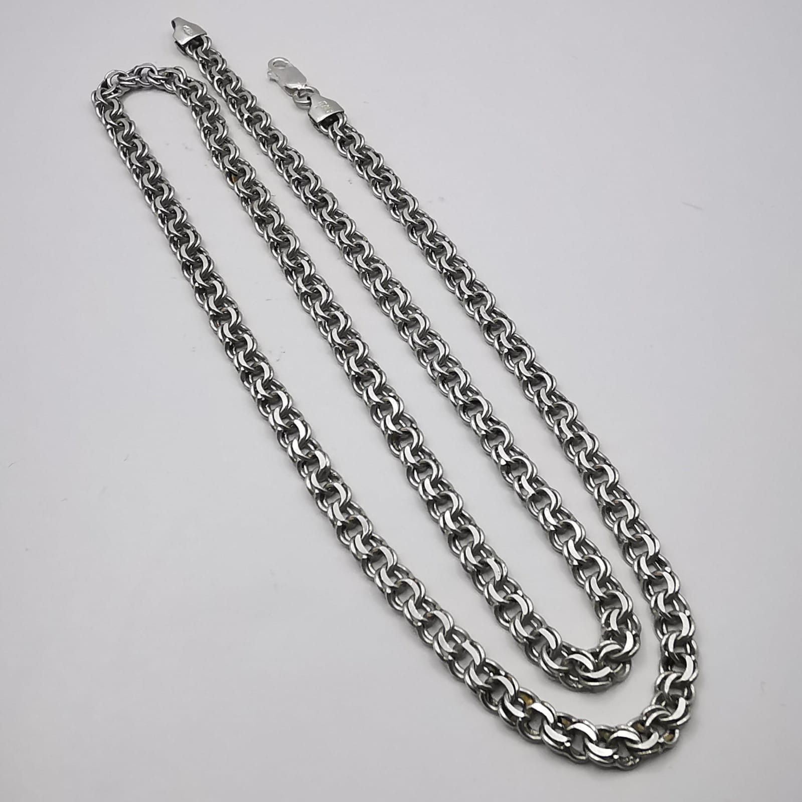 Sterling Silver Vintage Jewelry Chain, 925 Sterling Silver, Signed 27,23g Size ONE SIZE - 1 Thumbnail