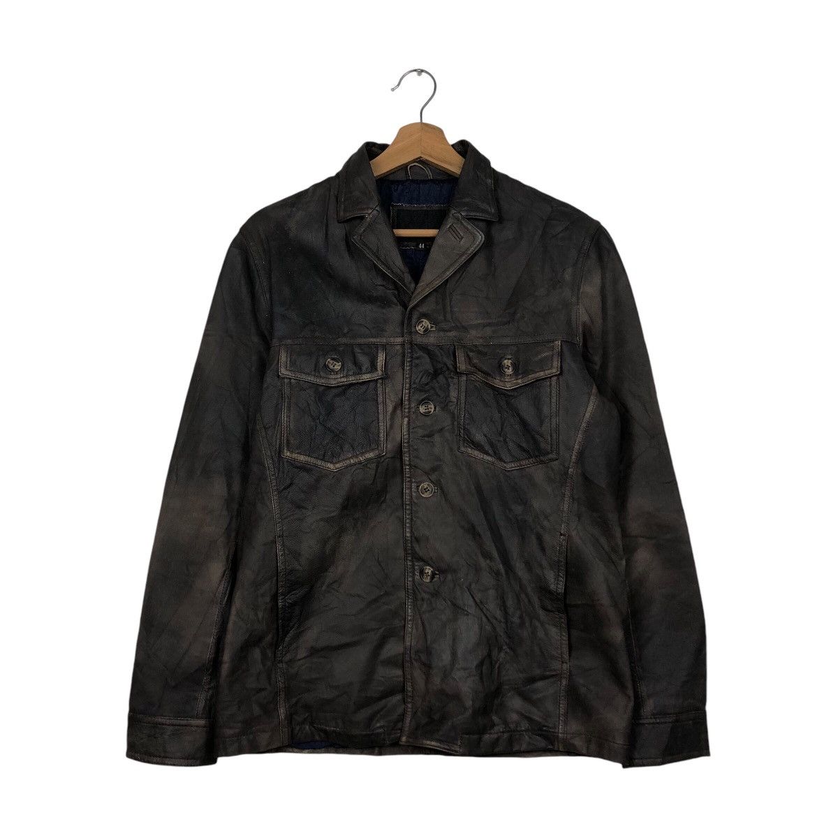 Japanese Brand 📌Vintage Biker Leather Jacket Button Custom Culture Size US M / EU 48-50 / 2 - 2 Thumbnail