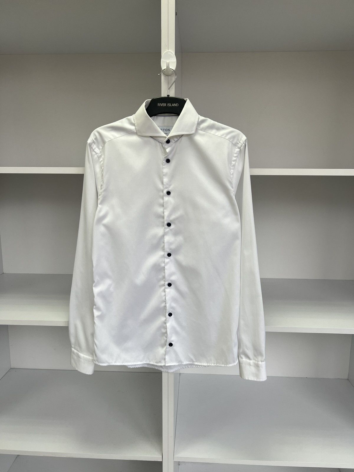 Eton × Vintage Vintage Eton Denim White Button Up Shirt Size US M / EU 48-50 / 2 - 1 Thumbnail