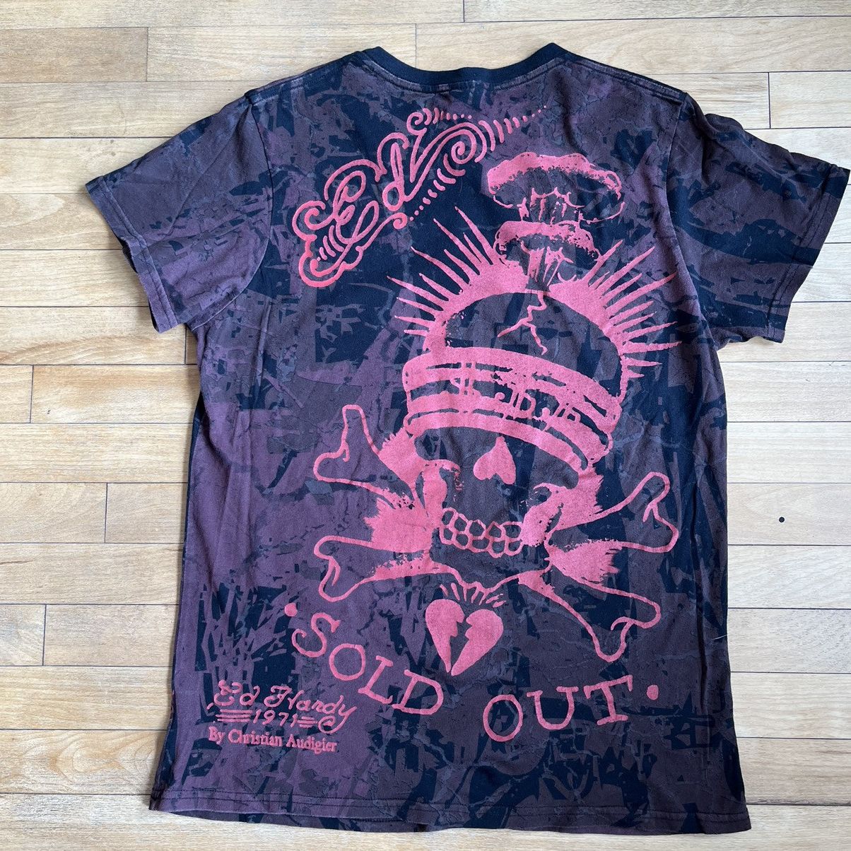 Ed Hardy × Vintage Mens Vintage Ed Hardy T-Shirt by Christian Audigier Y2K Size US L / EU 52-54 / 3 - 9 Thumbnail
