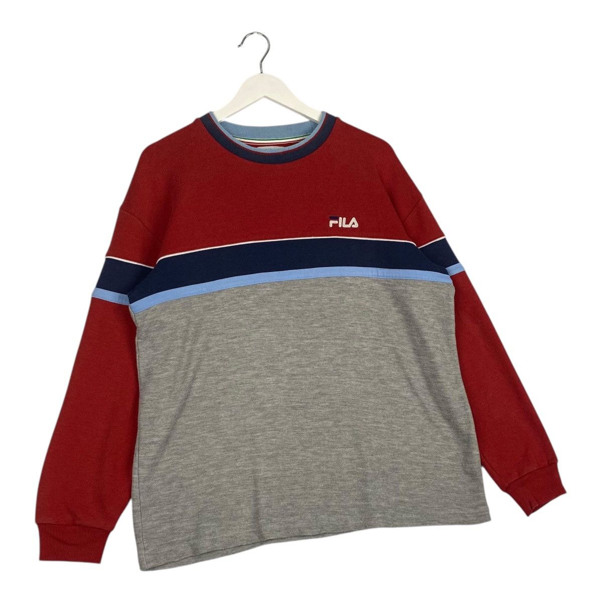 Fila × Vintage Vintage Fila Long Sleeve T-Shirt Embroidered Gray Size US L / EU 52-54 / 3 - 3 Thumbnail