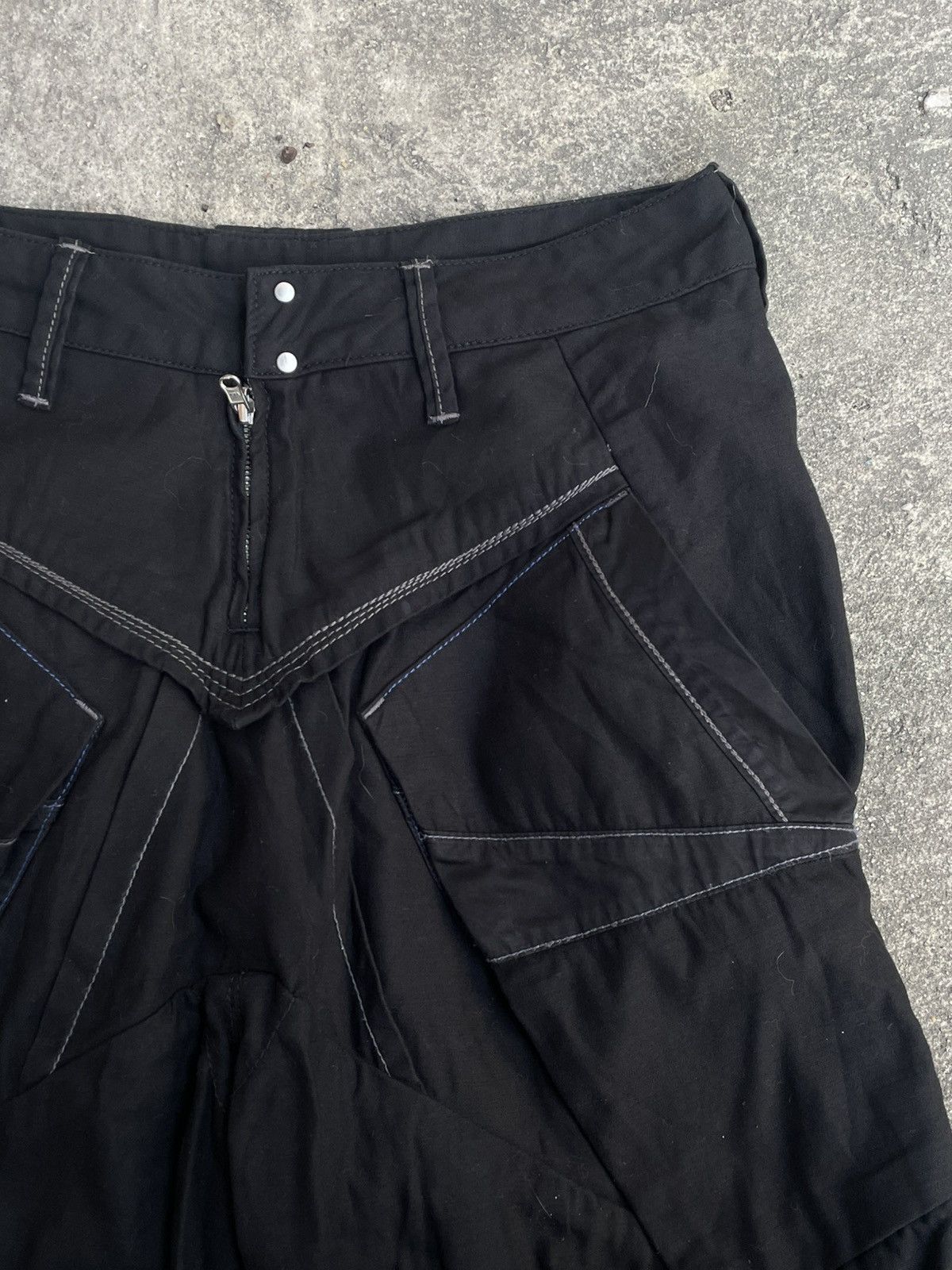 Marithe + Francois Girbaud Marithe & Francois Girbaud Drop Crotch Avant-garde Shorts Size 28" / US 6 / IT 42 - 2 Thumbnail