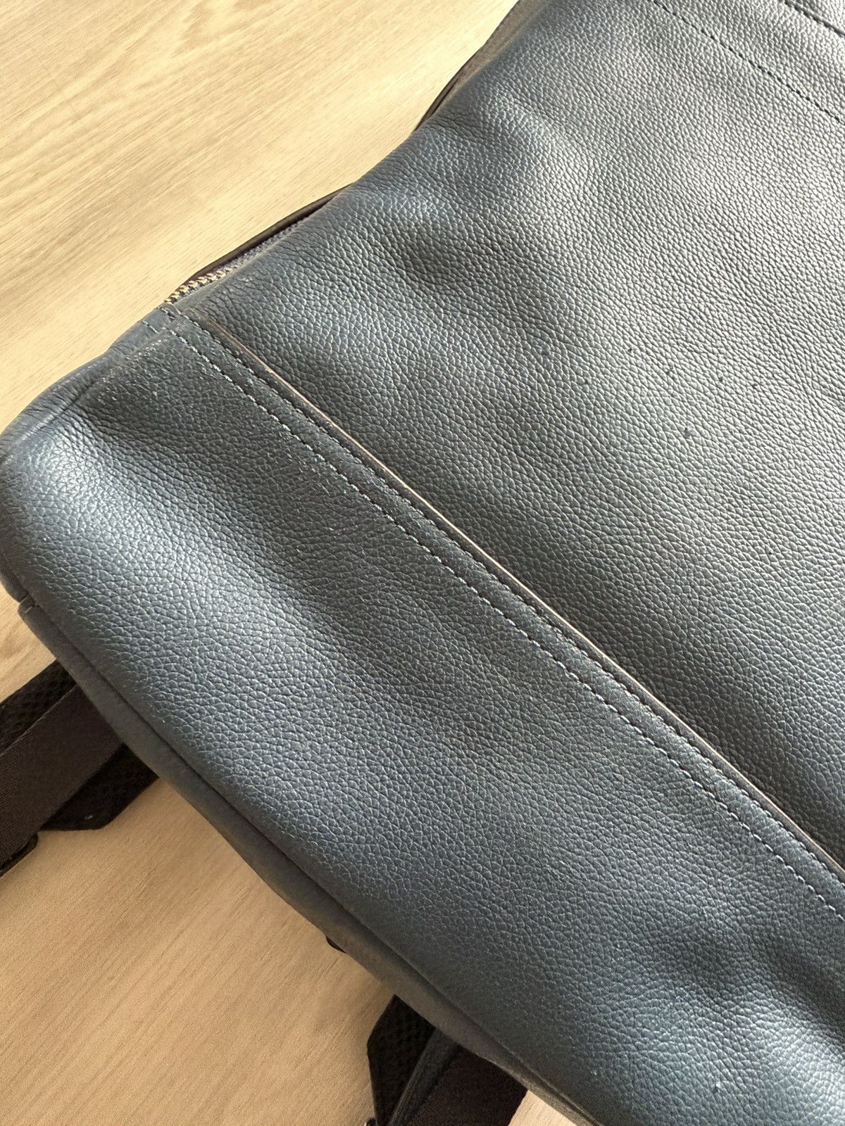 Coach Coach Charles Slim Backpack Navy Leather Used Backpack Bag Size ONE SIZE - 5 Thumbnail