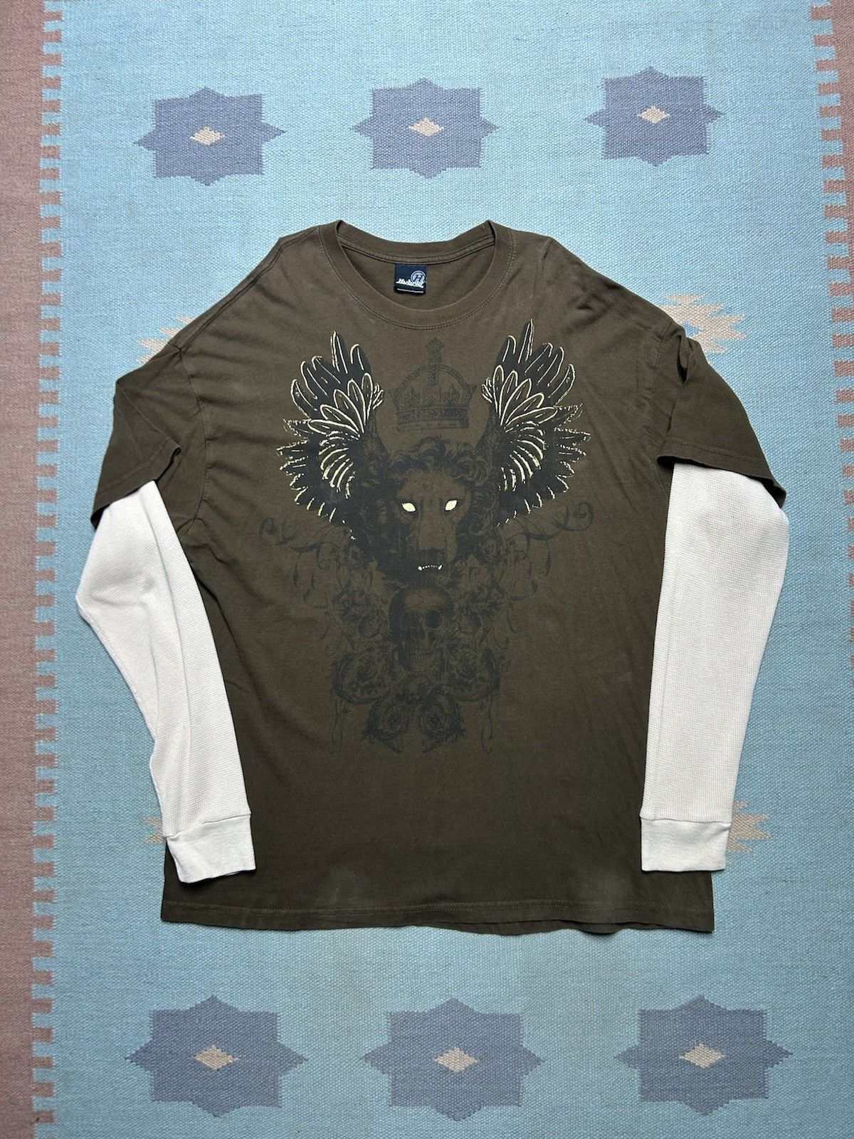 Vintage y2k t shirt hybrid thermal tribal skull Jesse pinkman XXL T Size US XXL / EU 58 / 5 - 1 Thumbnail