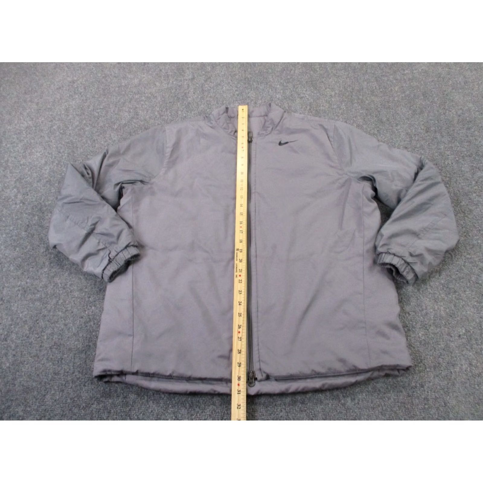 Nike Nike Jacket Mens XL Gray Puffer Lightweight Windbreaker Long Zip Insulated Athletic Coat Size US XL / EU 56 / 4 - 3 Thumbnail