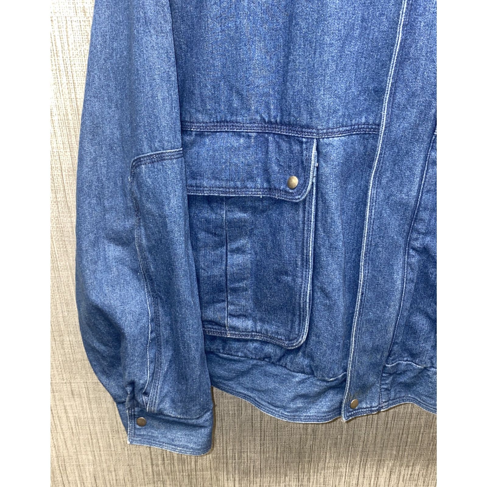 Members Only Members Only Express Mens Denim Jacket Blue Cotton Full Zip 2XT Big & Tall Jean Jacket Casual Men Size US XXL / EU 58 / 5 - 4 Thumbnail
