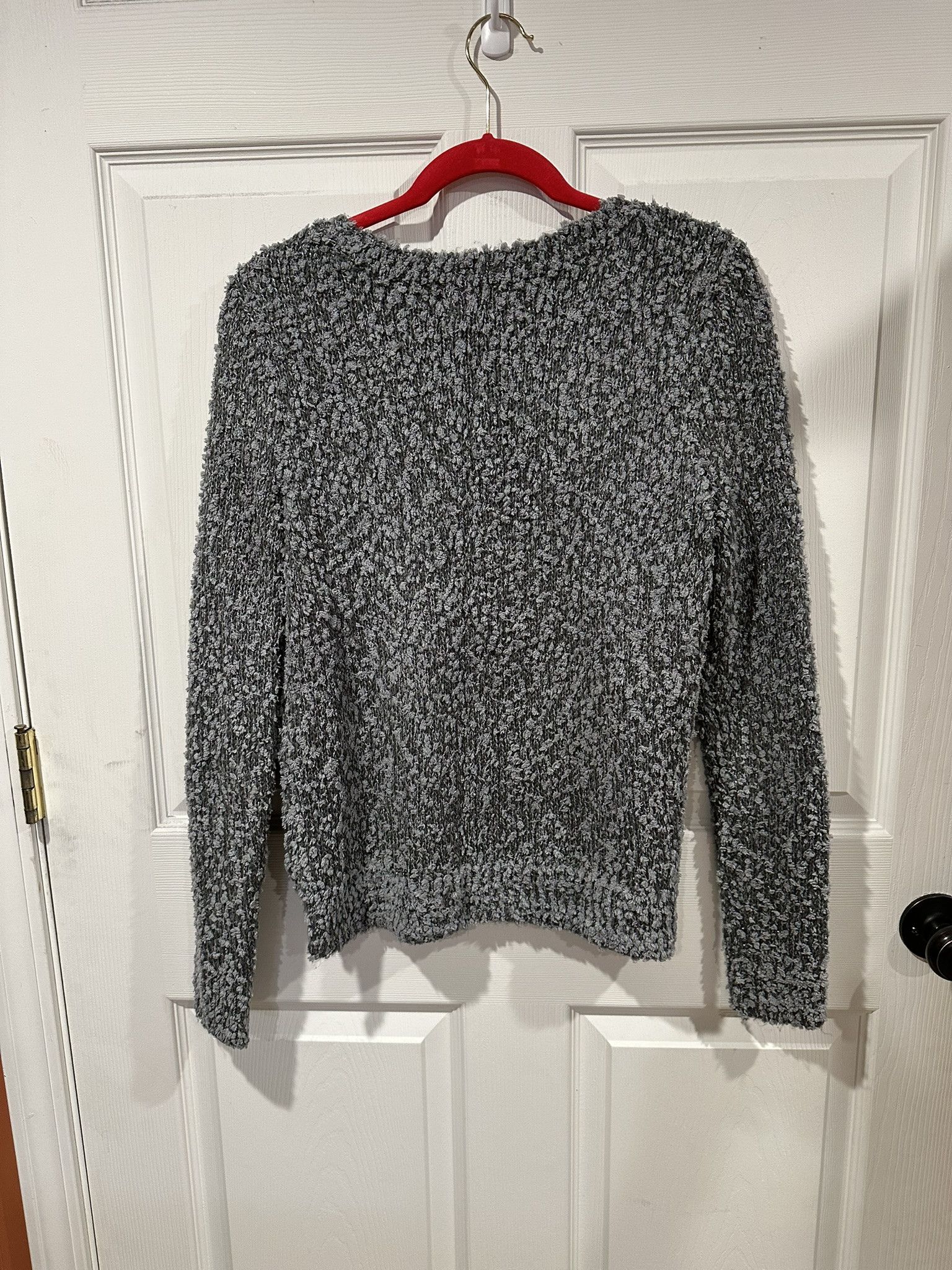 Hollister Hollister Chenille Sweater Gray Silver Metallic Medium 074 Size M / US 6-8 / IT 42-44 - 2 Thumbnail