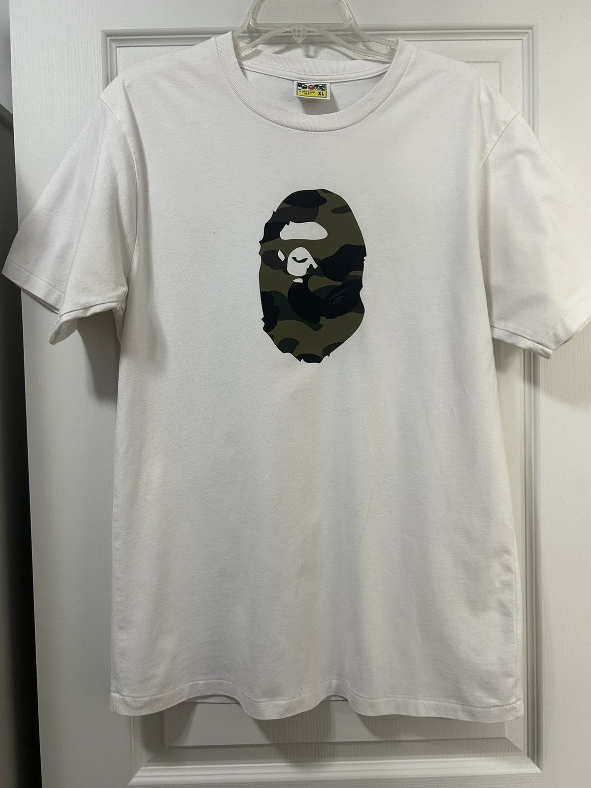 Bape White Bape Tee Size US XL / EU 56 / 4 - 1 Thumbnail