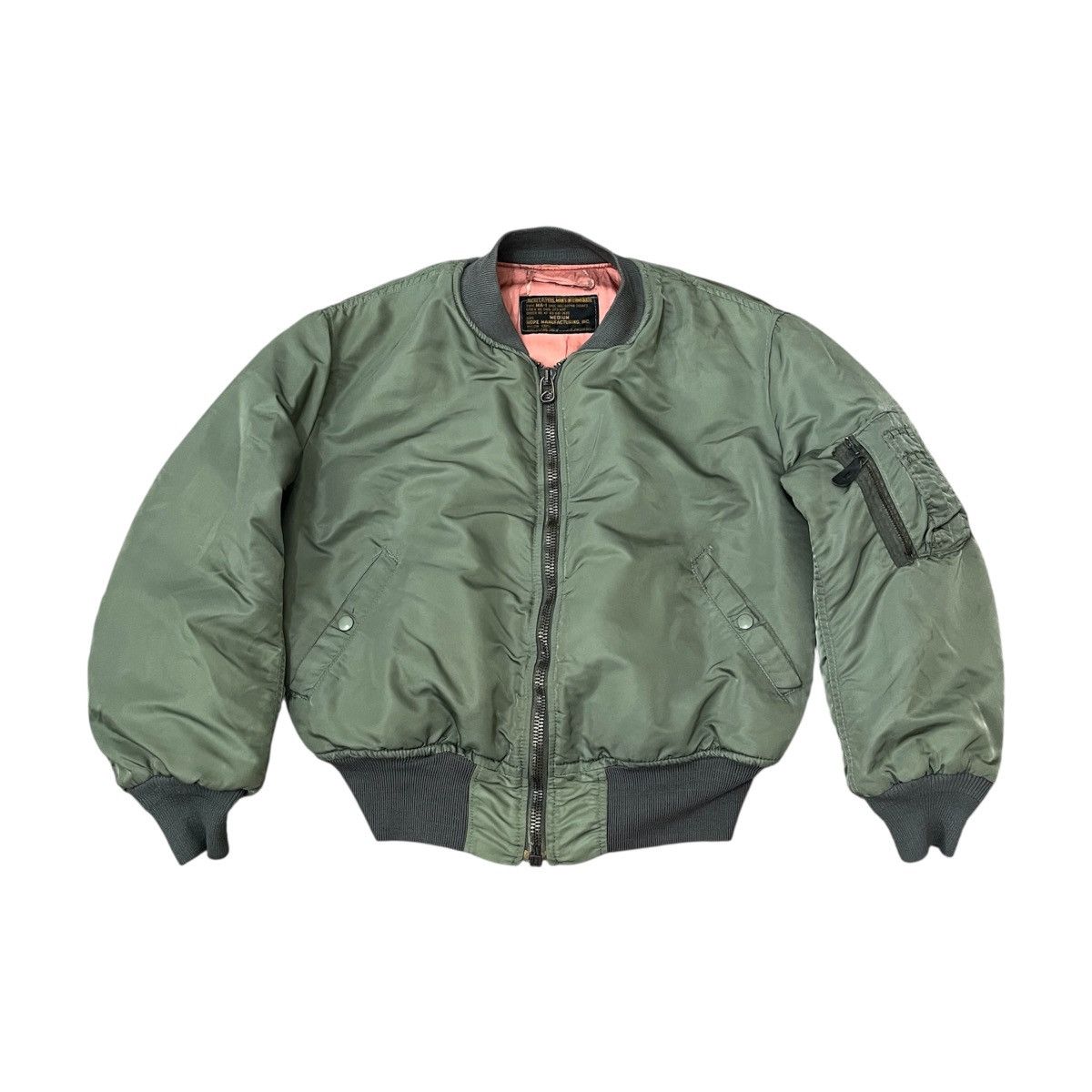 Alpha Industries Hope Manufacturing inc Ma-1 Fly Bomber Jacket Army Size US M / EU 48-50 / 2 - 1 Thumbnail