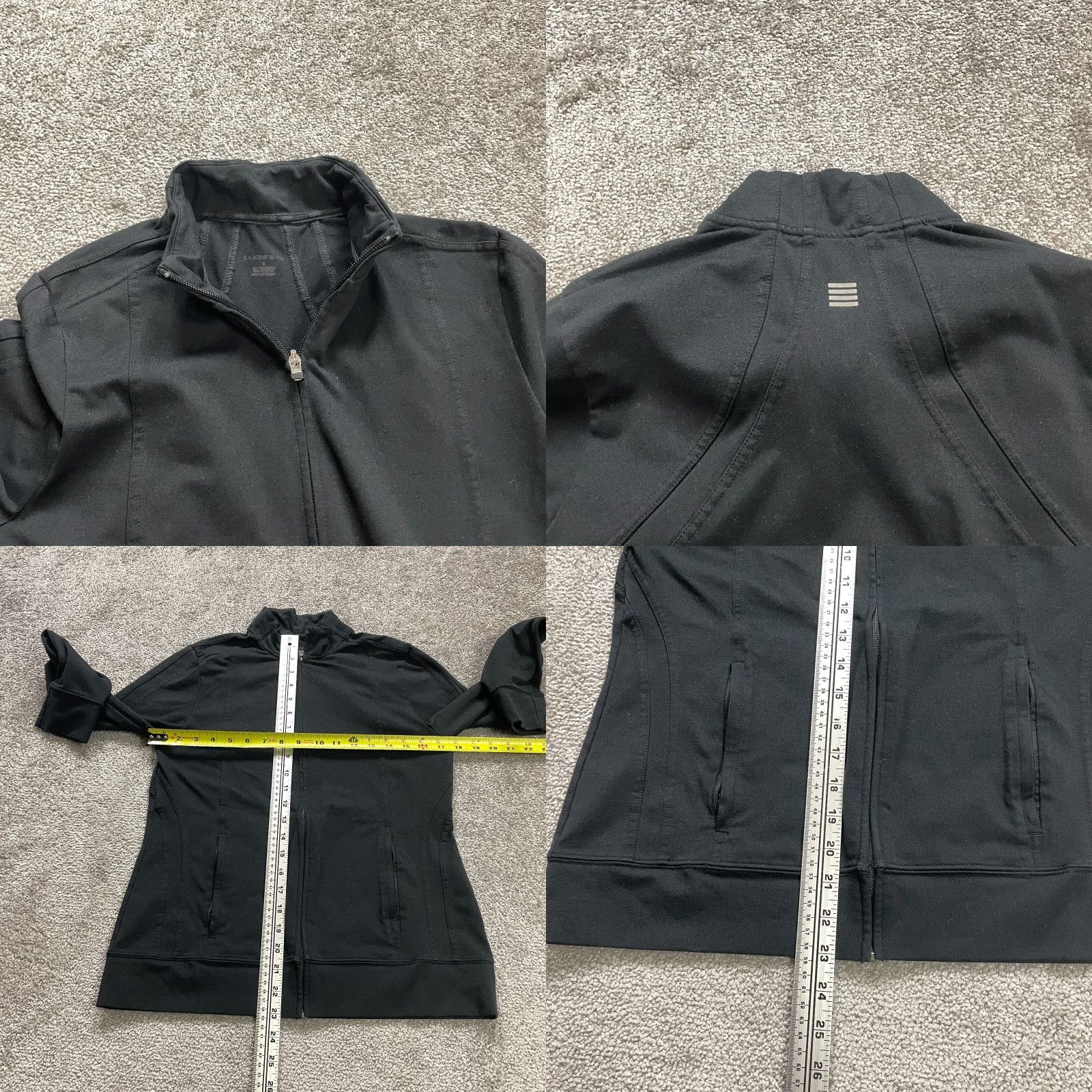 Lands' End Lands' End Full Zip Active Jacket Womens Small Black Compression Mock Neck Gym Size S / US 4 / IT 40 - 8 Thumbnail