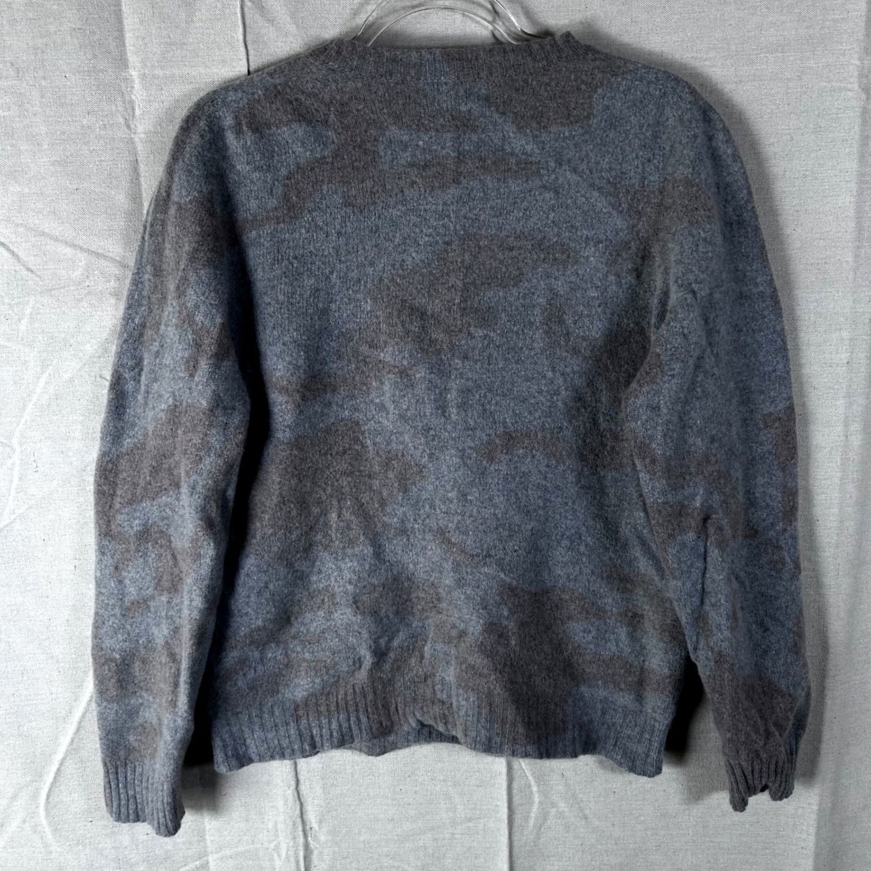 Vintage Italy Merino Wool Cashmere Camouflage Sweater Mens S Grey Crewneck Size US S / EU 44-46 / 1 - 3 Thumbnail