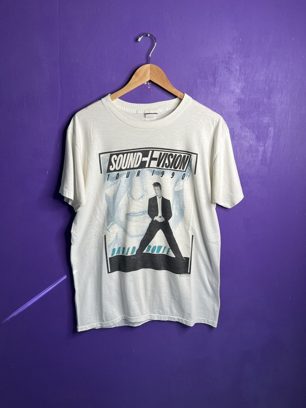 Band Tees × Vintage Vintage 1990 David Bowie sound and vision tour t-shirt Size US L / EU 52-54 / 3 - 1 Thumbnail