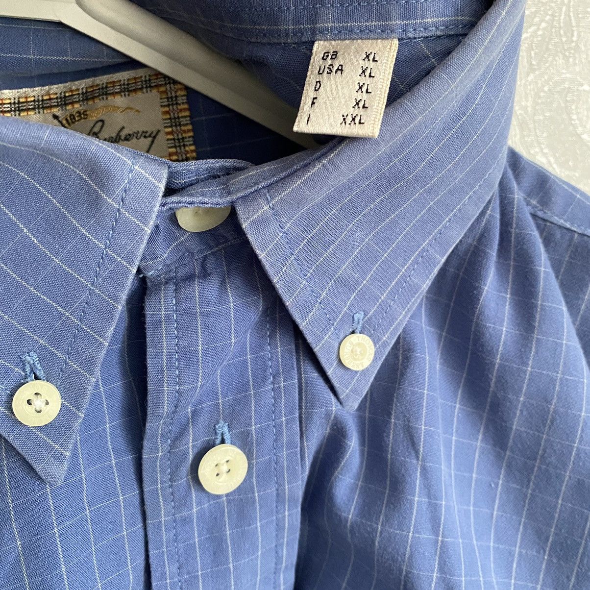 Burberry Vintage Thomas Burberry 90s Pocket Logo Button Up Shirt Size US XL / EU 56 / 4 - 6 Thumbnail