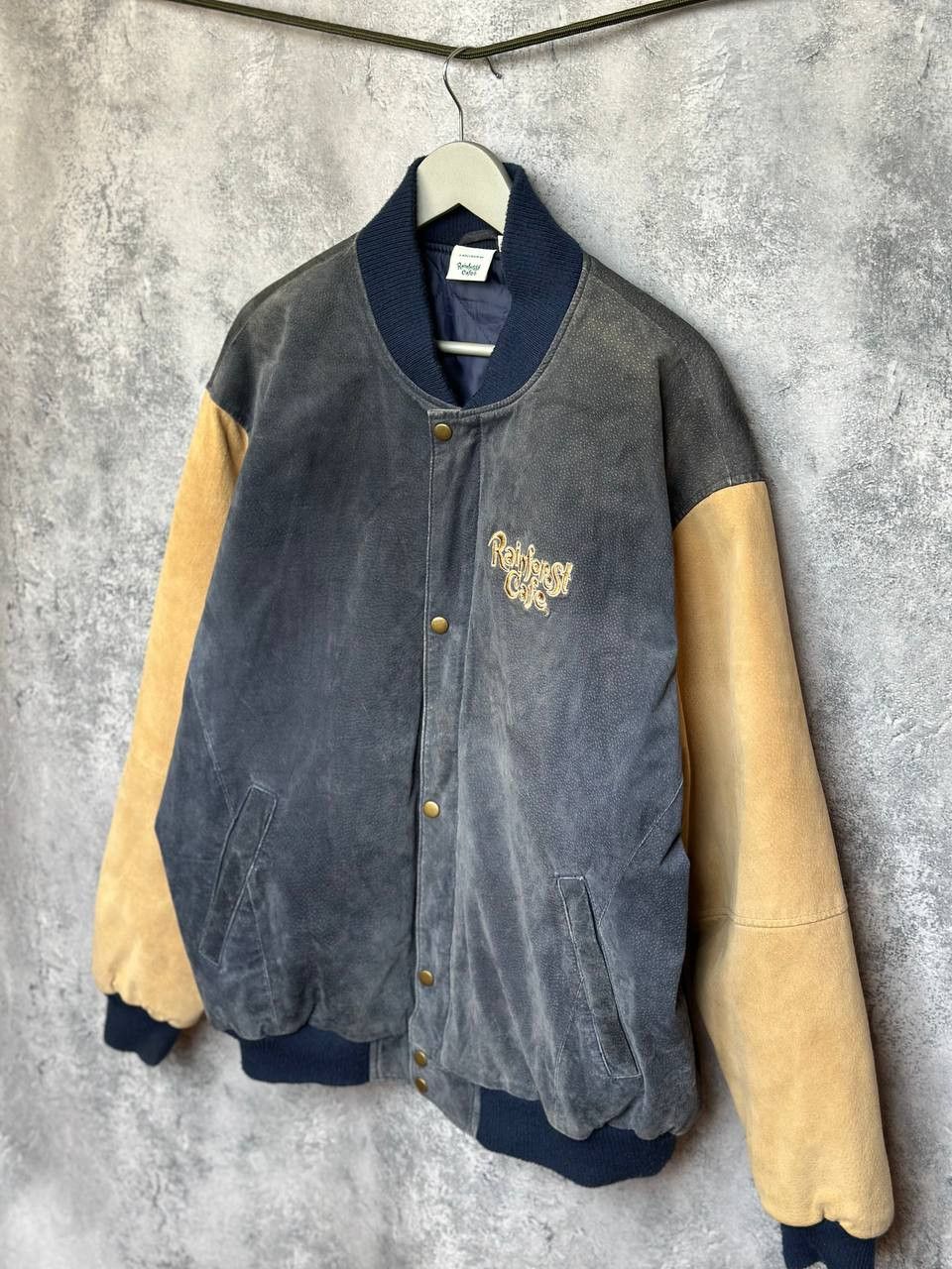 Rainforest Vintage Rainforest Cafe Leather Bomber Jacket XL Varsity Size US XL / EU 56 / 4 - 2 Thumbnail