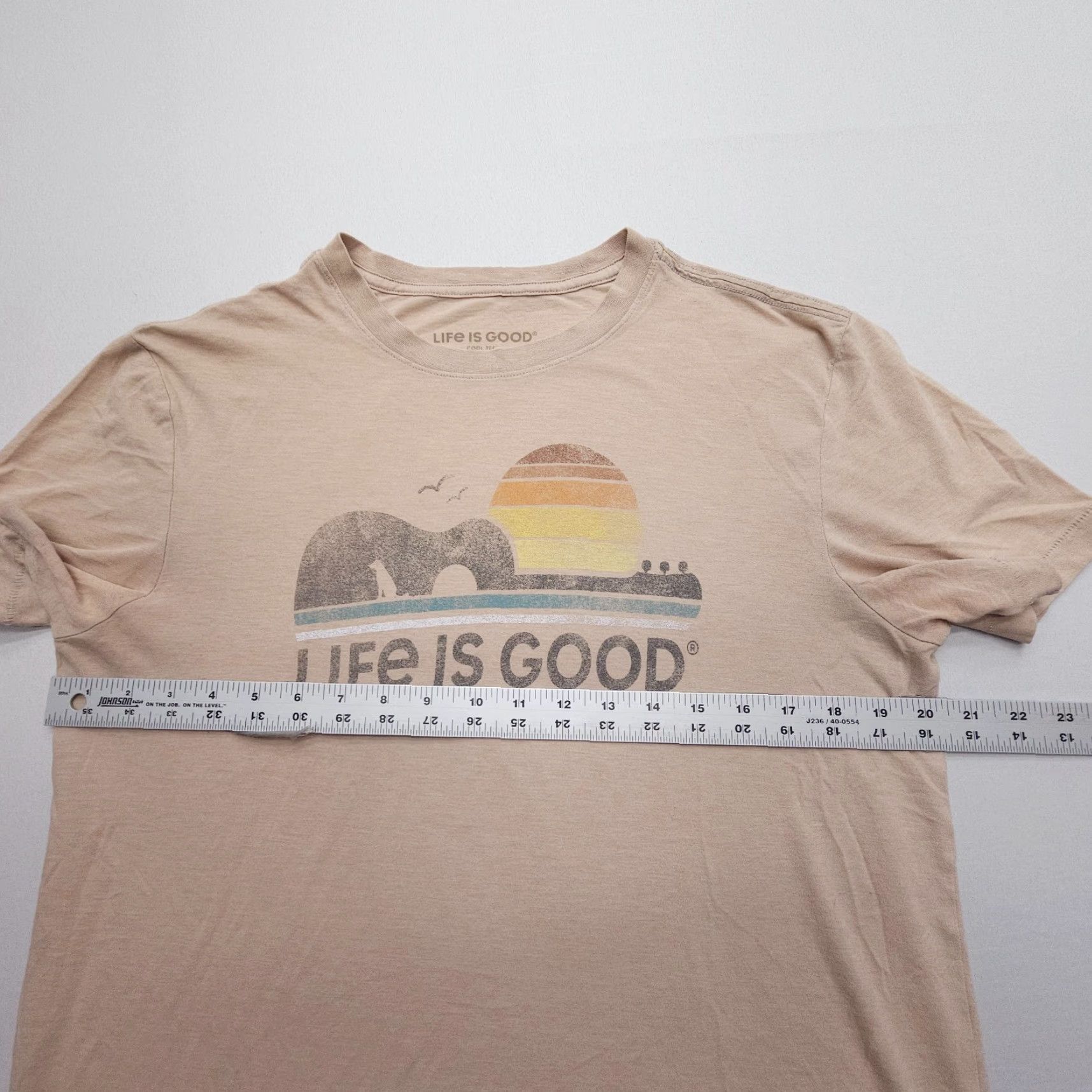Life is Good Life is Good Crusher Tee Mens M Short Sleeve Graphic Print Logo Crew Neck Multicolor Knit Cotton Polyester Regular Tee Shirt Size US M / EU 48-50 / 2 - 5 Thumbnail