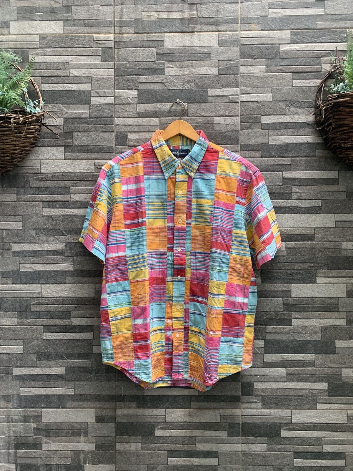 Polo Ralph Lauren Vintage POLO RALPH LAUREN Patchwork Shirt Size US L / EU 52-54 / 3 - 3 Thumbnail