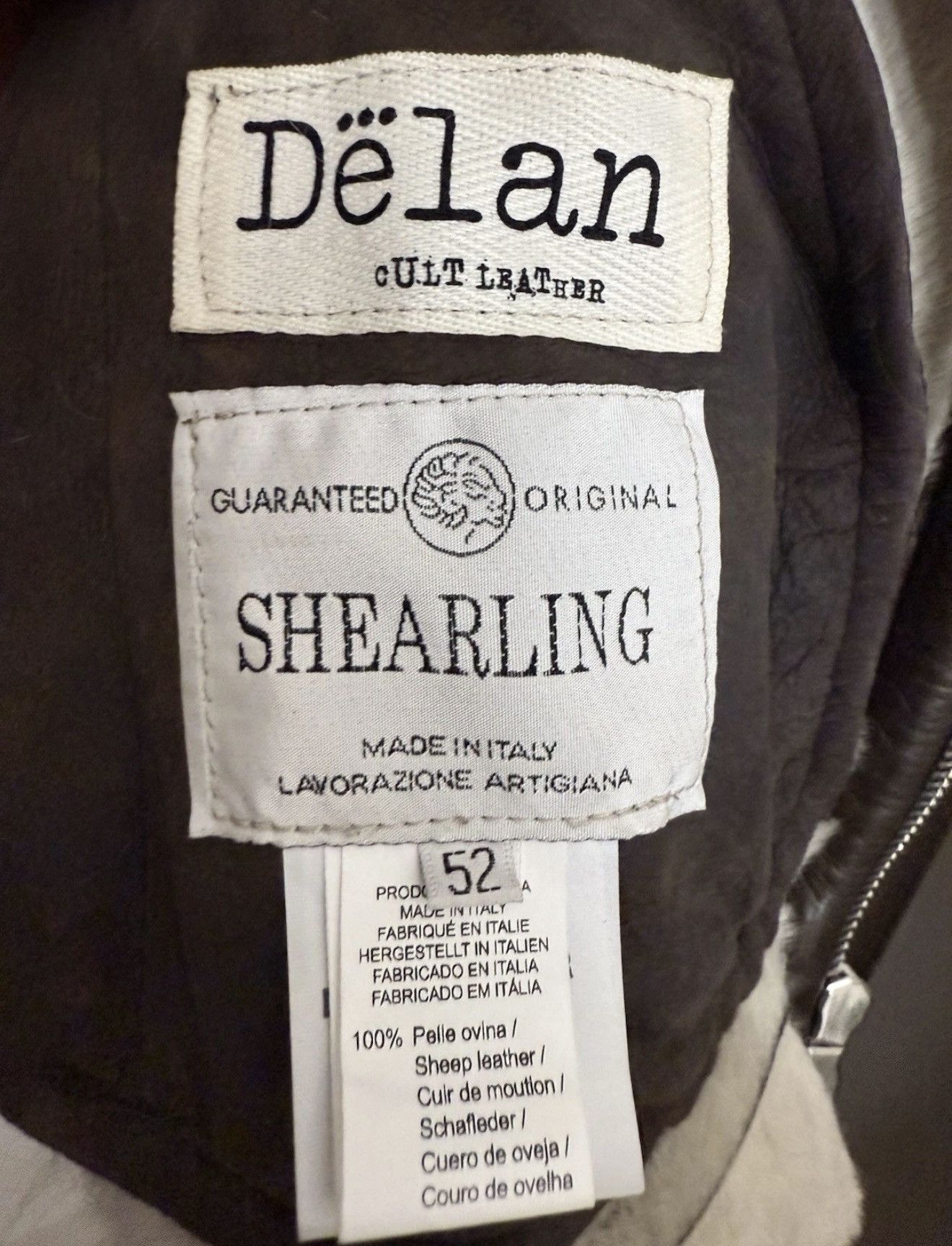 Other DELAN sheep leather Jacket NWT $1608 Size US XL / EU 56 / 4 - 13 Thumbnail