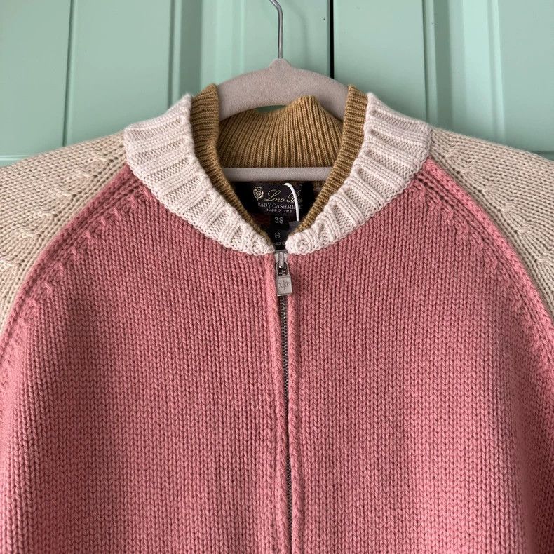 Loro Piana LORO PIANA size38 Cashmere patchwork zipper knit sweater Size M / US 6-8 / IT 42-44 - 7 Thumbnail