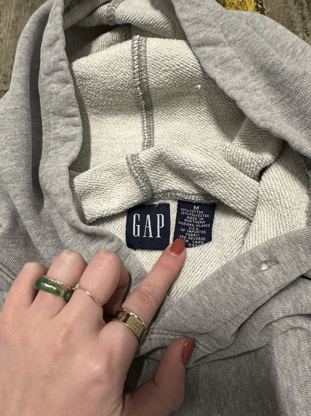 Gap × Vintage Vintage Nike gap spellout hoodie Size US M / EU 48-50 / 2 - 5 Thumbnail