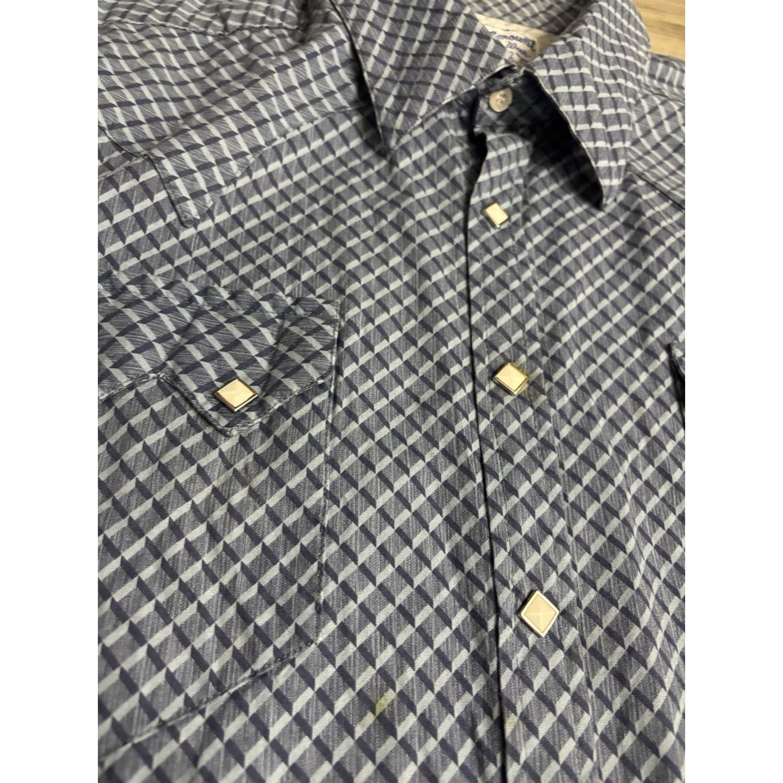 Rockmount Ranch Wear Vtg Rockmount Ranch Wear Western BlueDiamond Snap XL TruWest Size US XL / EU 56 / 4 - 4 Thumbnail
