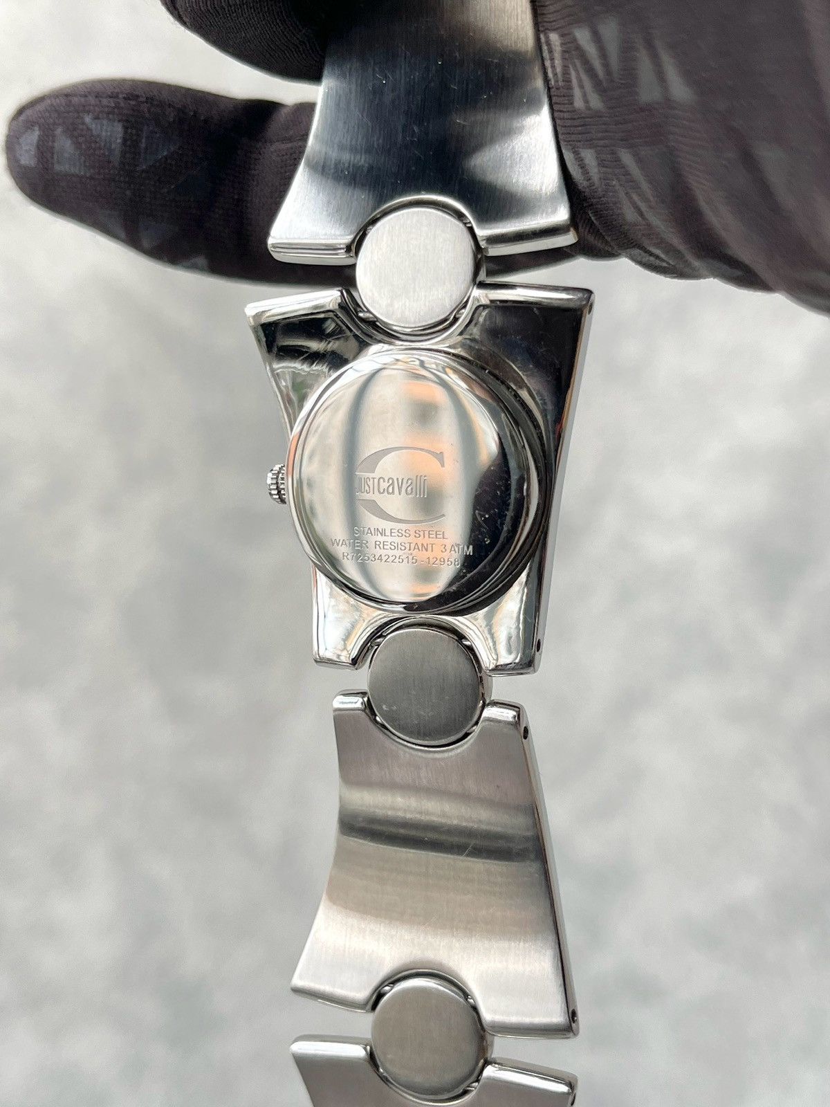 Just Cavalli Just Cavalli Archive Y2K Metal Link Tech Watch Silver Cyber Size ONE SIZE - 10 Thumbnail