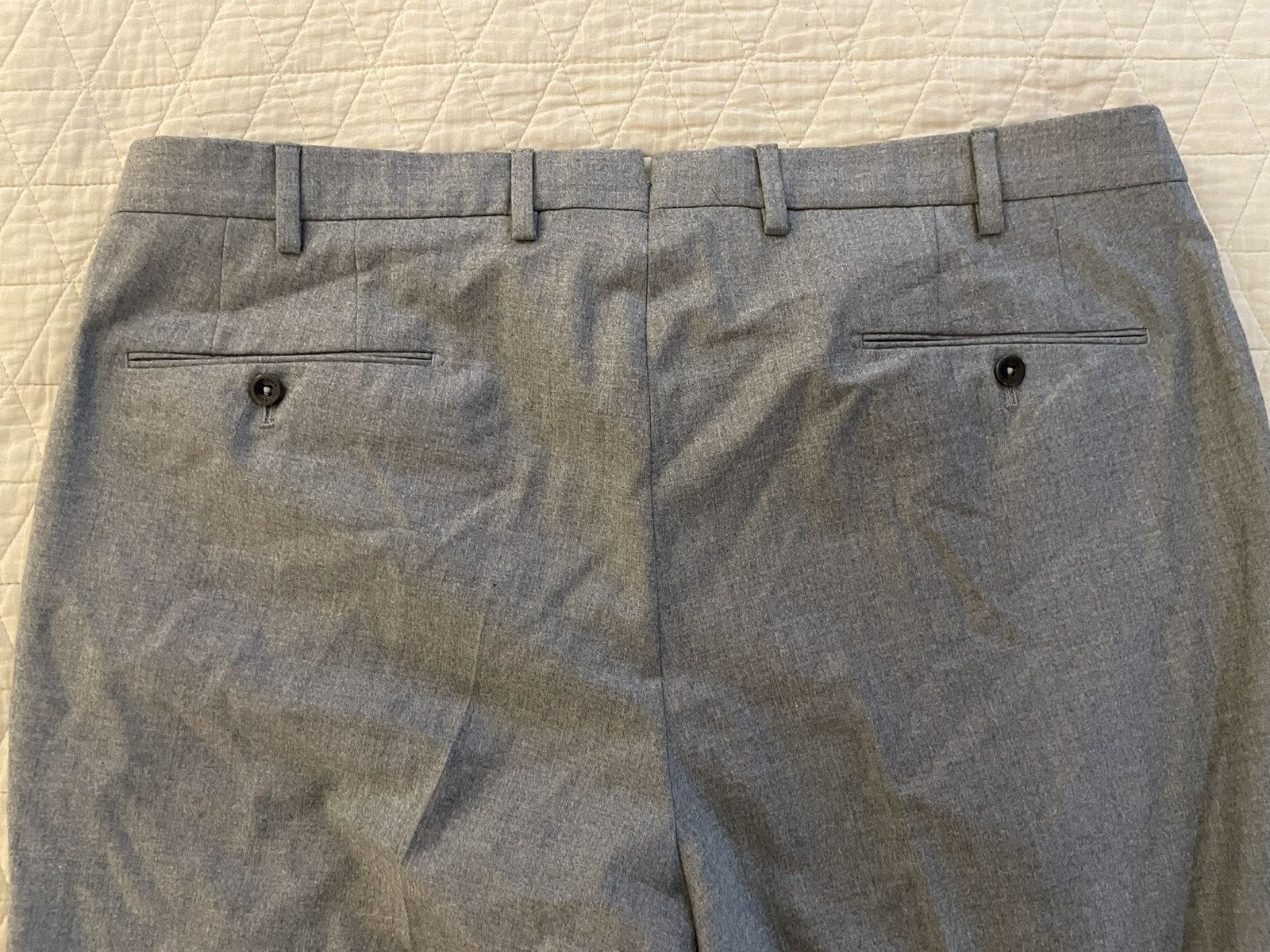 Incotex Super 130's Wool Flannel Flat Front Trouser Size US 40 / EU 56 - 9 Thumbnail