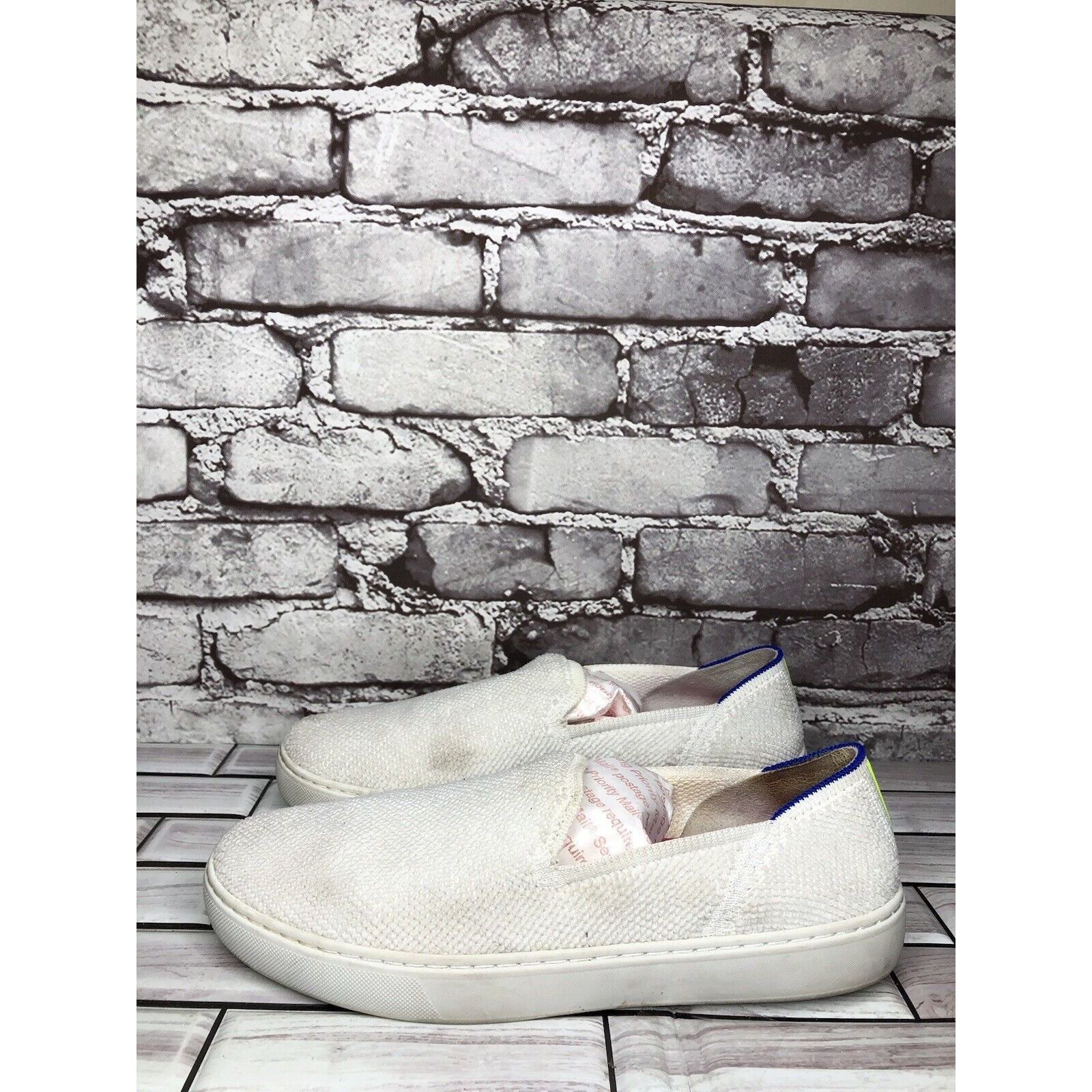 Other Rothy's The Sneakers White Terry Cloth Fabric Slip On Comfor Size US 9 / IT 39 - 9 Thumbnail