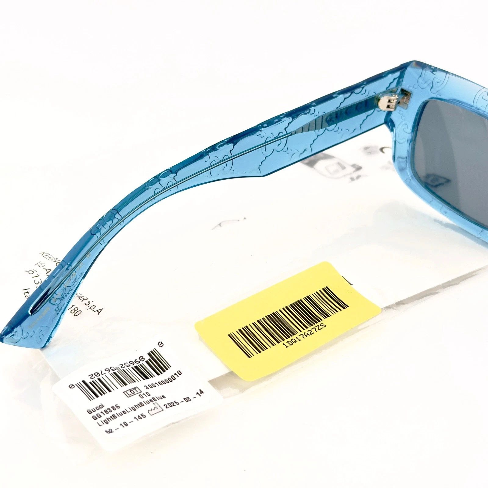 Gucci GUCCI GG1838S Crystal Blue Guccissima 1838 GG Sunglasses 010 Size ONE SIZE - 6 Thumbnail
