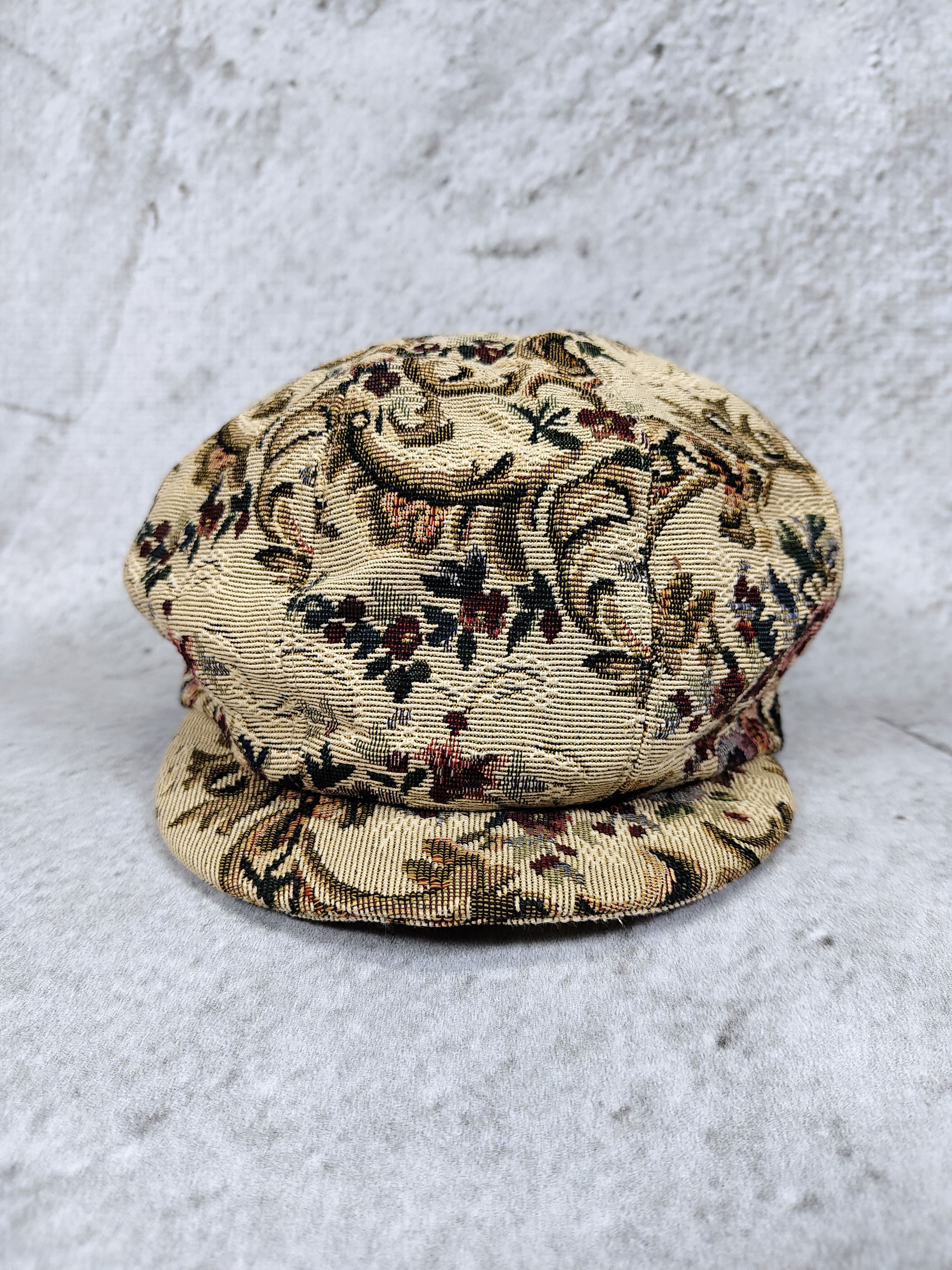 Vintage 2000s Heaslip🇨🇦 Classic Floral Baroque Jacquard Flat Cap Size ONE SIZE - 3 Thumbnail